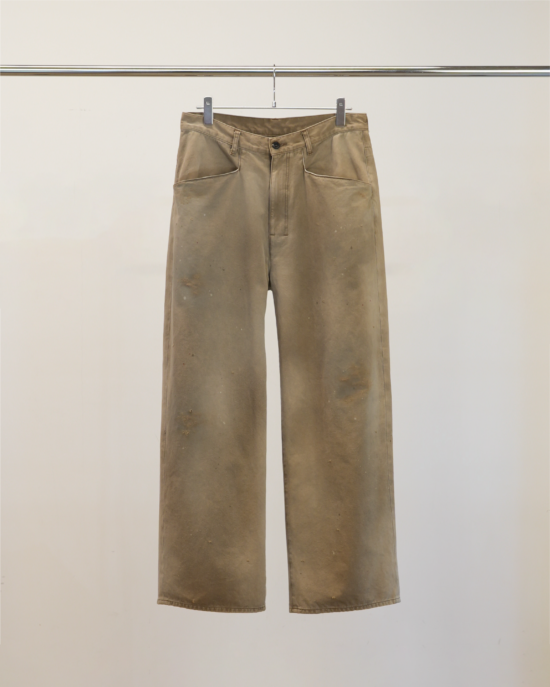 CHINO WIDE SLACKS(BEIGE) – ANCELLM