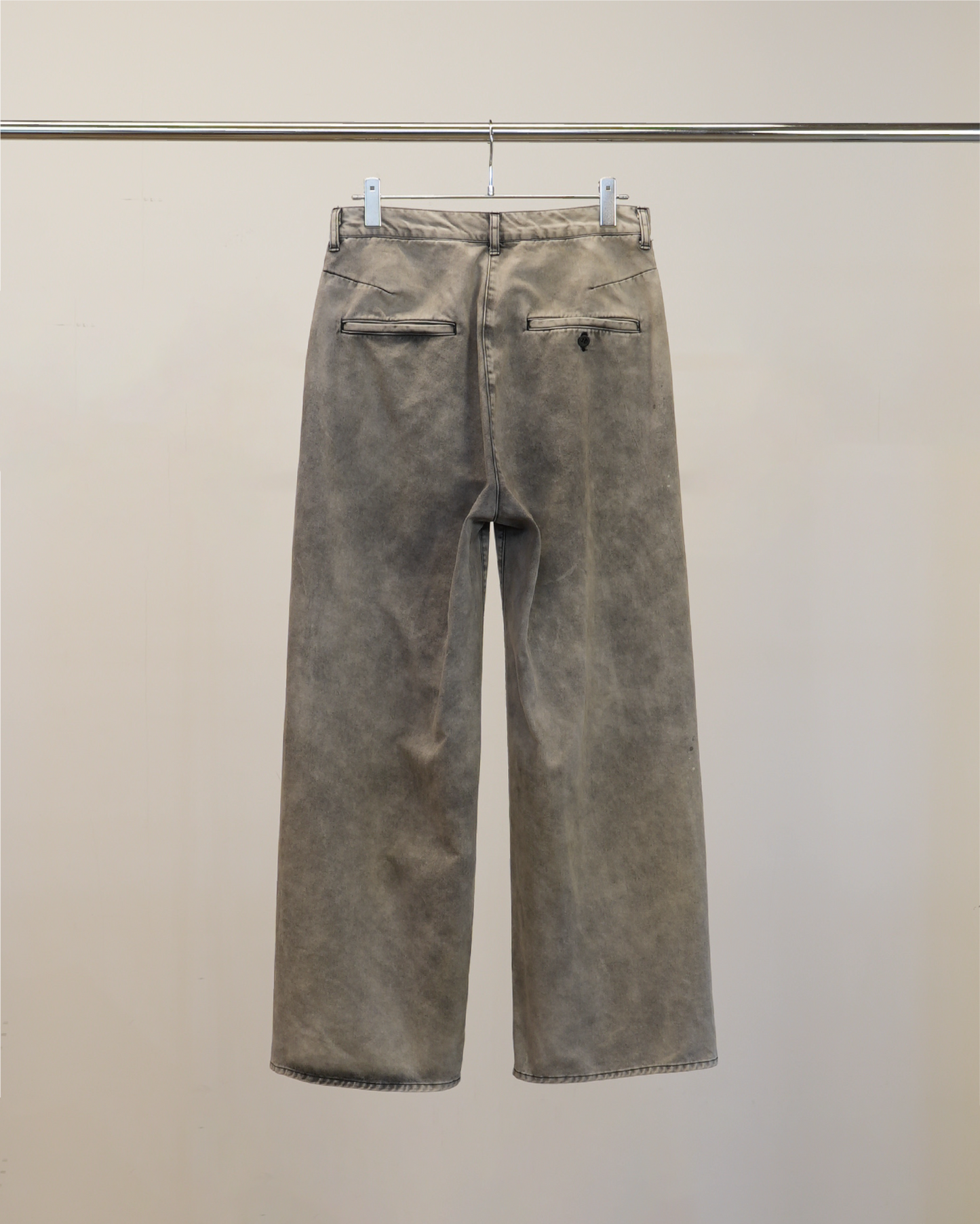 CHINO WIDE SLACKS(BLACK) – ANCELLM