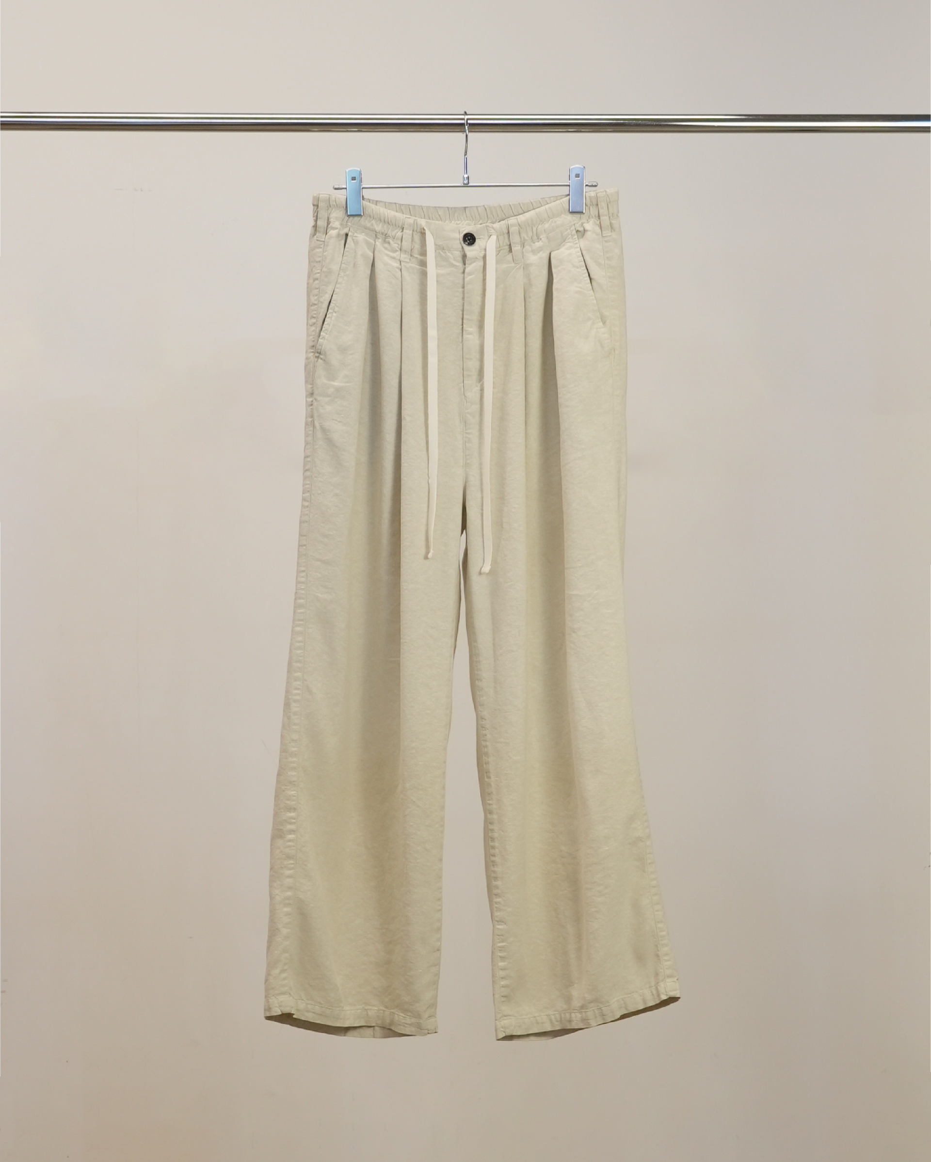 ANCELLM W/L WIDE EASY TUCK SLACKS サイズ1 S/L TUCK EASY SLACKS(D.WHITE) – ANCELLM