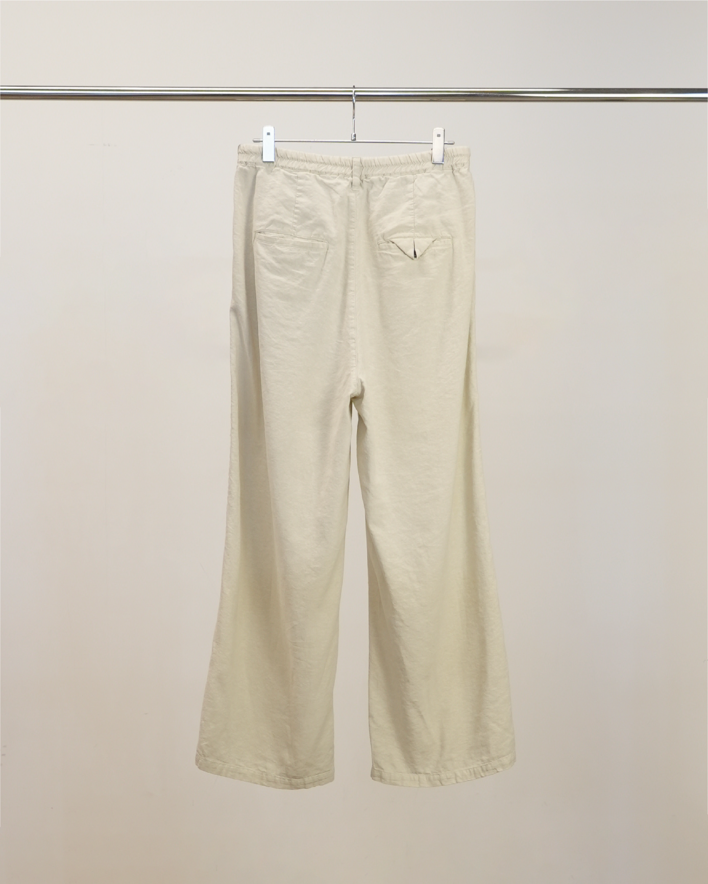 S/L TUCK EASY SLACKS(D.WHITE)