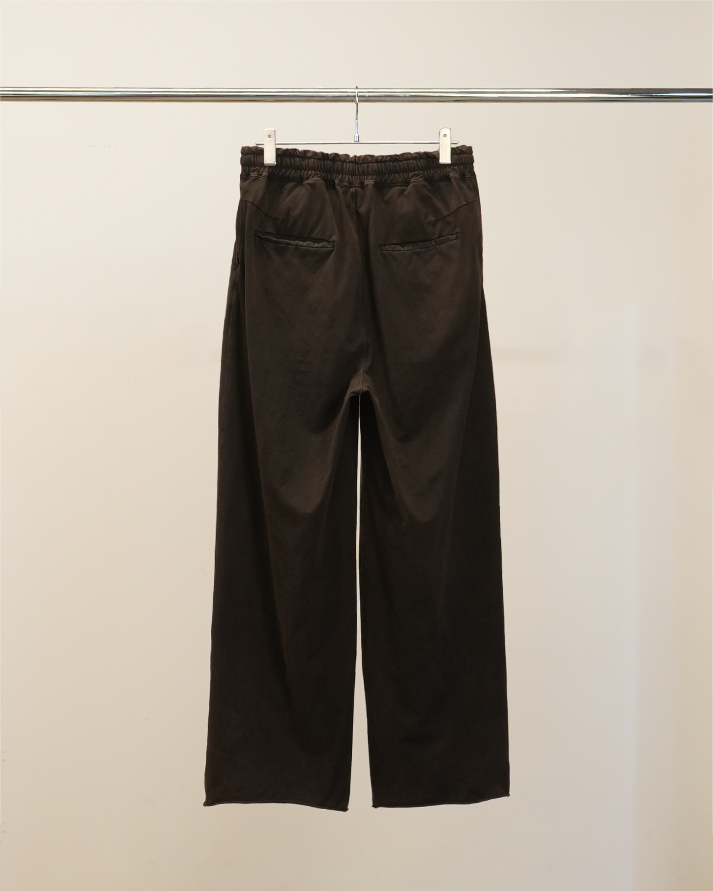 DRAPE WIDE EASY CUT SLACKS(BLACK)