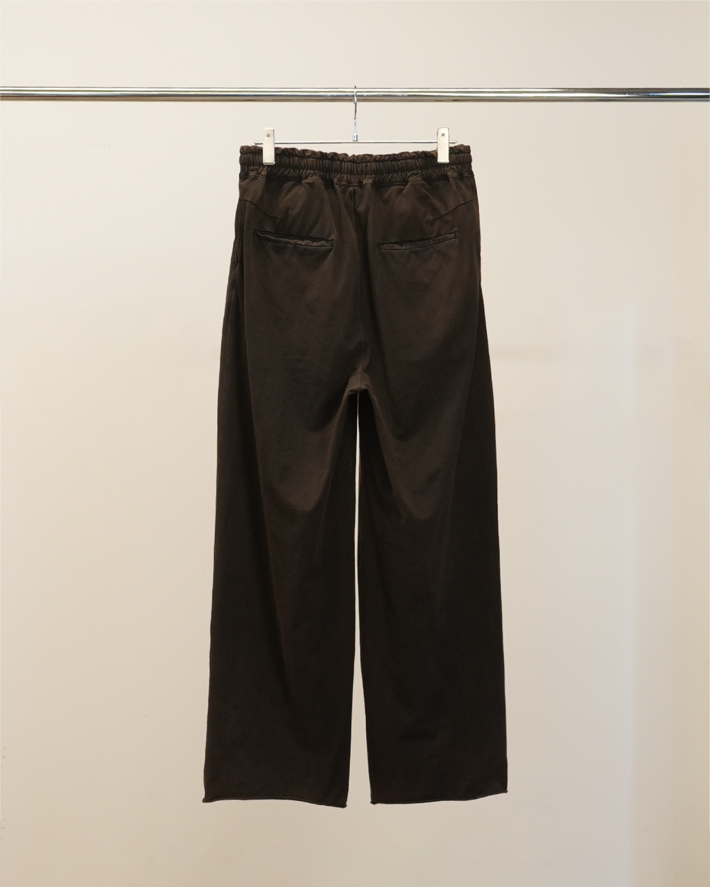 DRAPE WIDE EASY CUT SLACKS(BLACK)