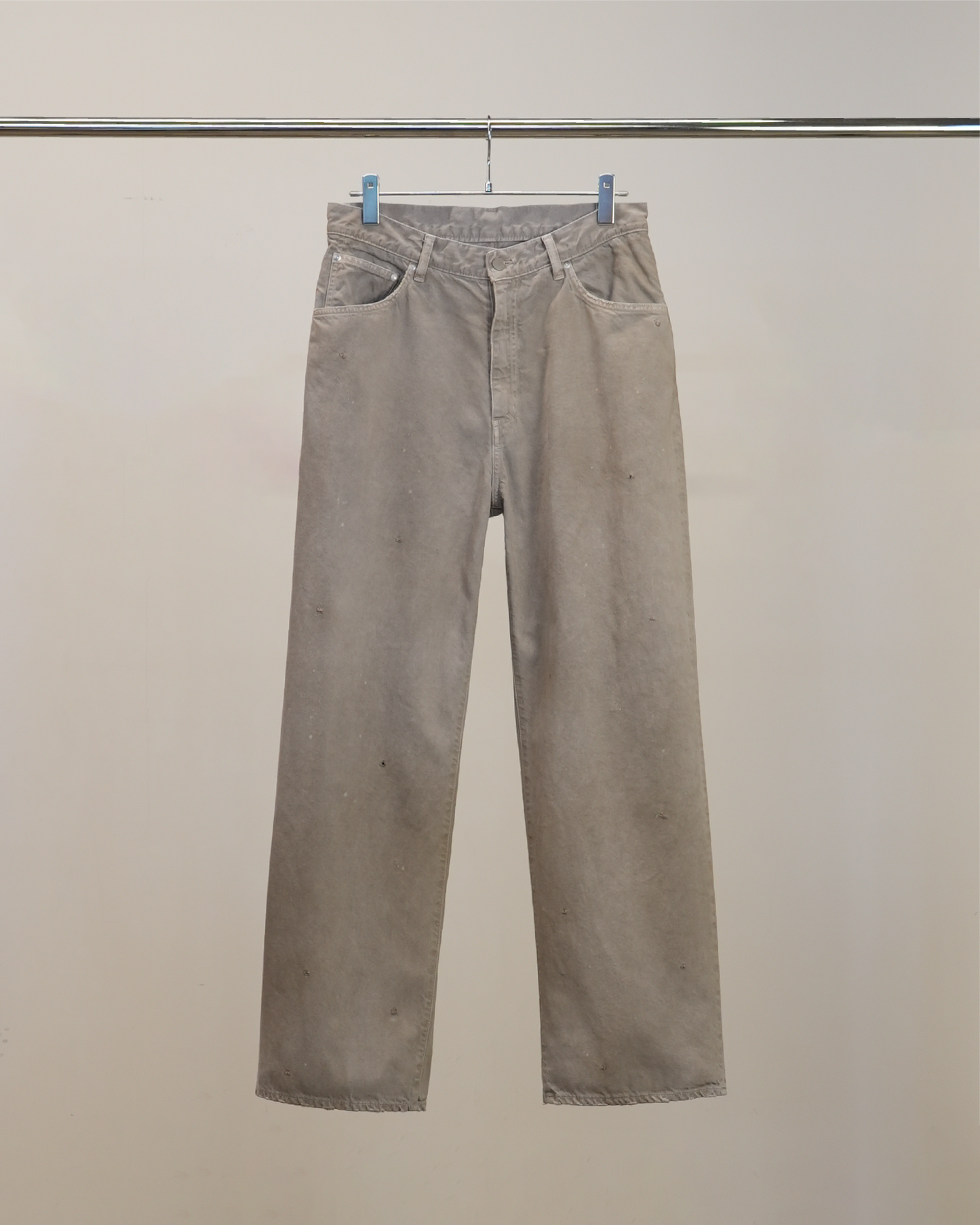 AGING MIDDLE STRAIGHT 5P DENIM PANTS(GRAY)