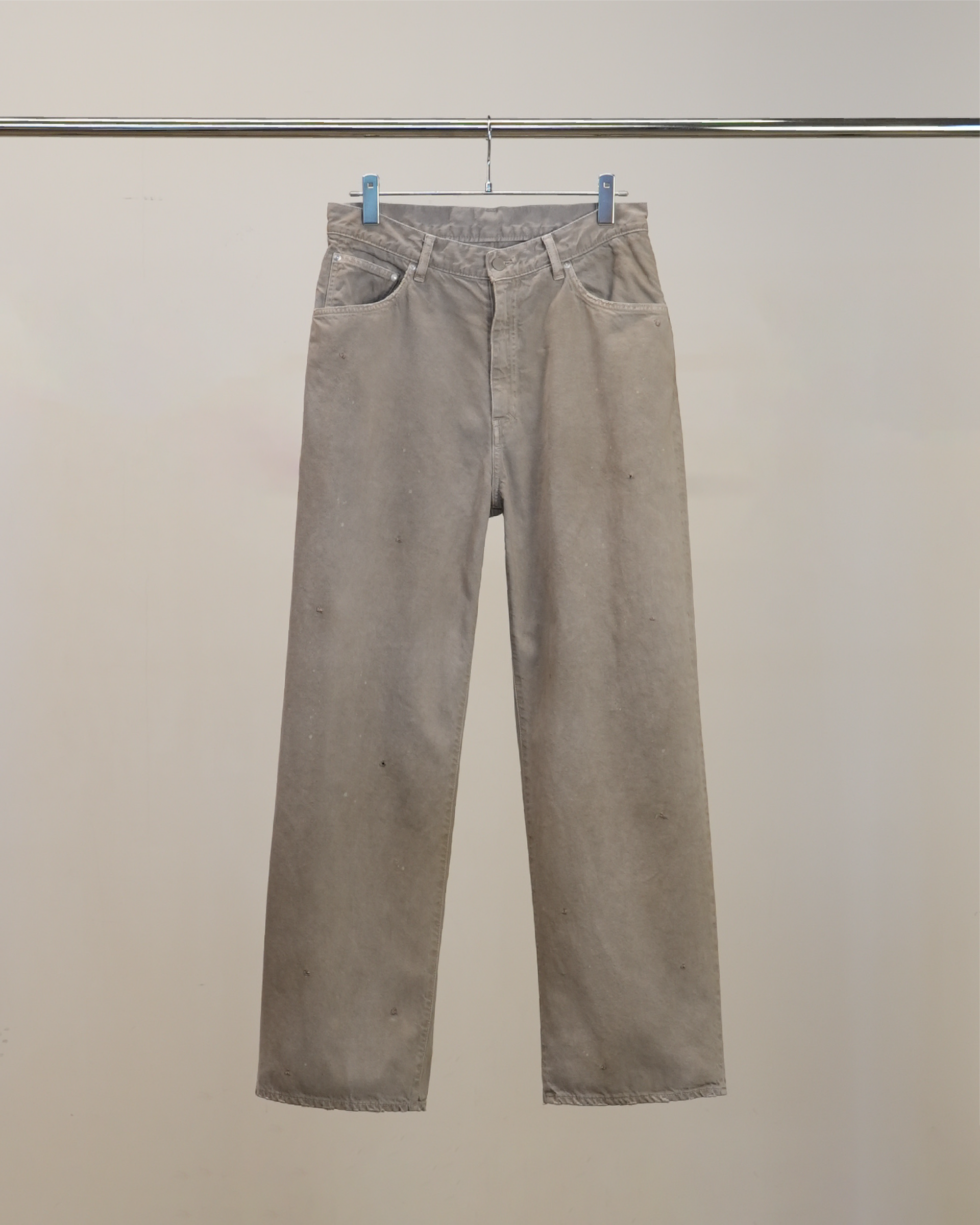 AGING MIDDLE STRAIGHT 5P DENIM PANTS(GRAY) – ANCELLM
