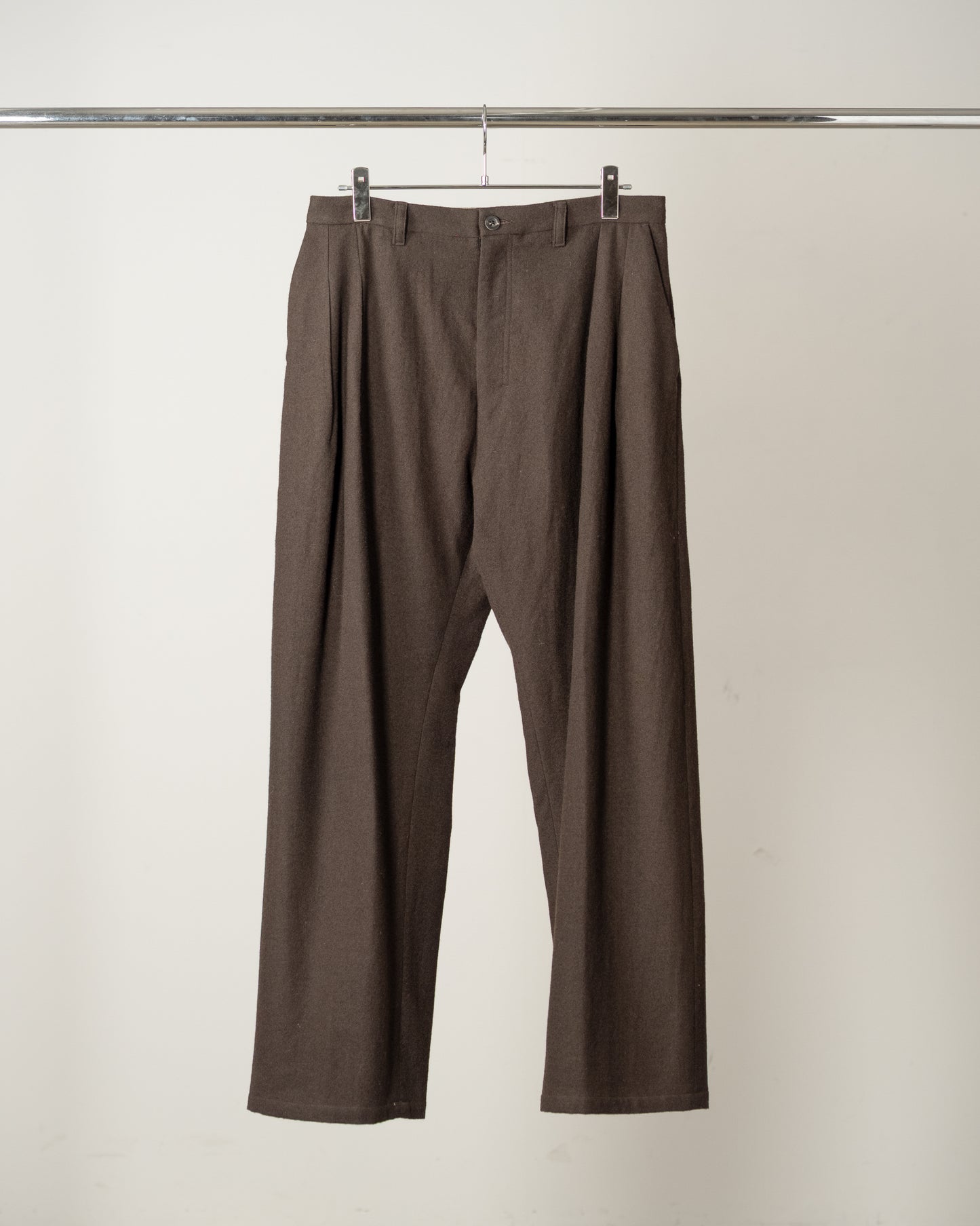 WOOL SLACKS(BROWN)