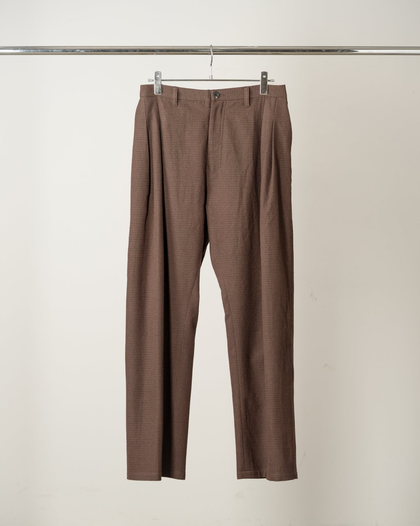PLAID CHECK WOOL SLACKS(GRAPH CHECK)