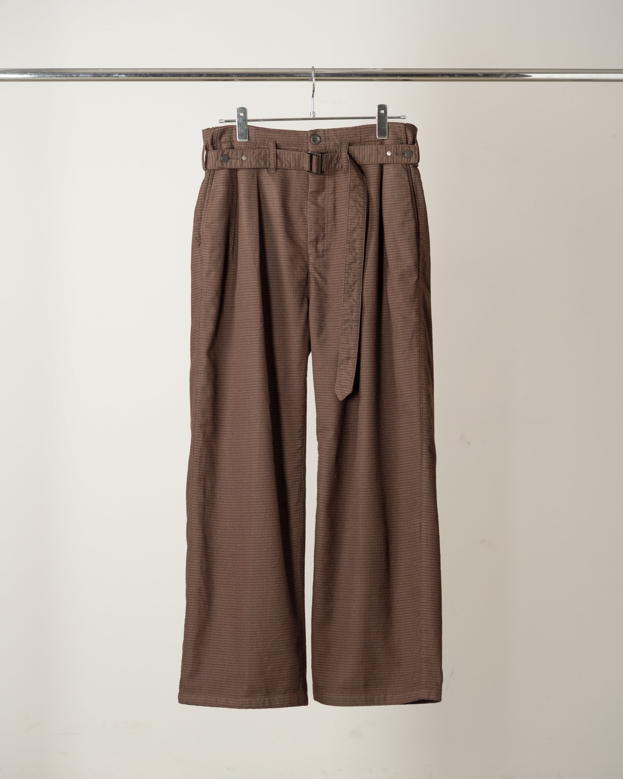 ANCELLM アンセルム STRIPE WOOL WIDE SLACKS ANCELLM - STRIPE WOOL