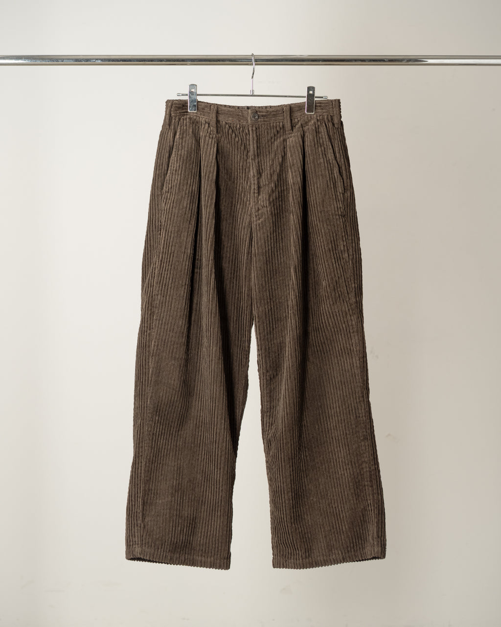 CORDUROY WIDE SLACKS(BROWN)