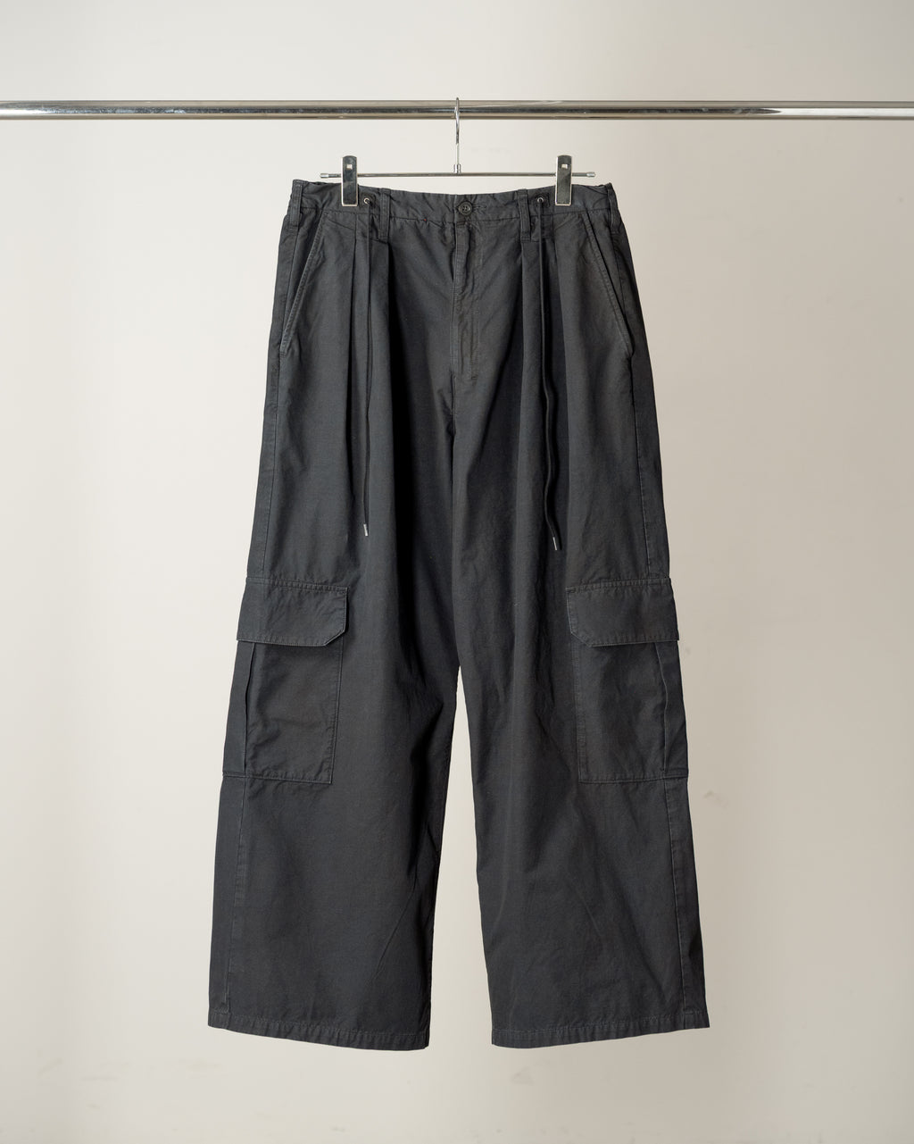 POPLIN CARGO PANTS(BLACK)
