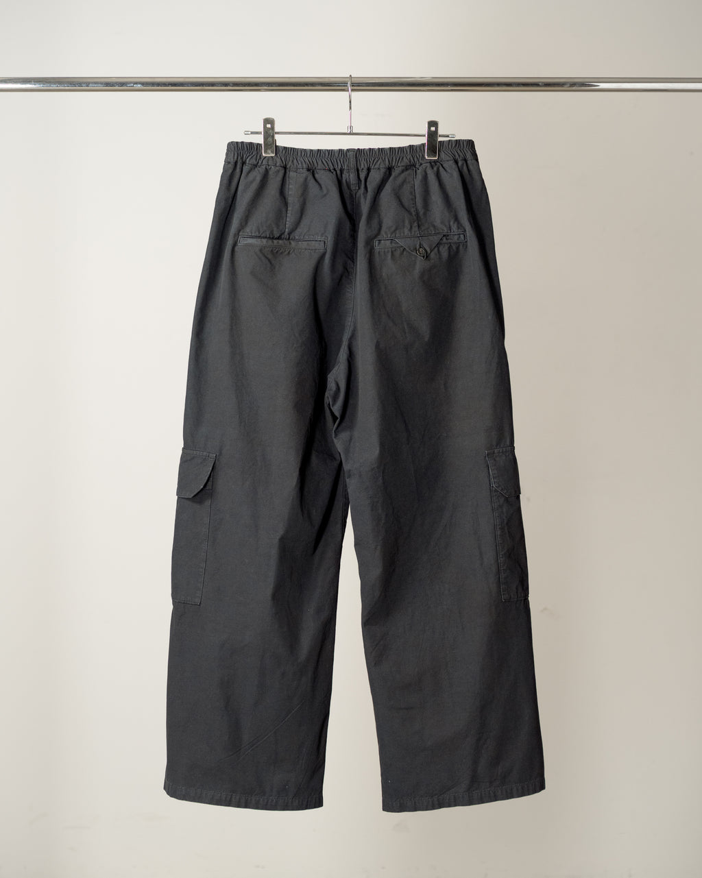 POPLIN CARGO PANTS(BLACK)