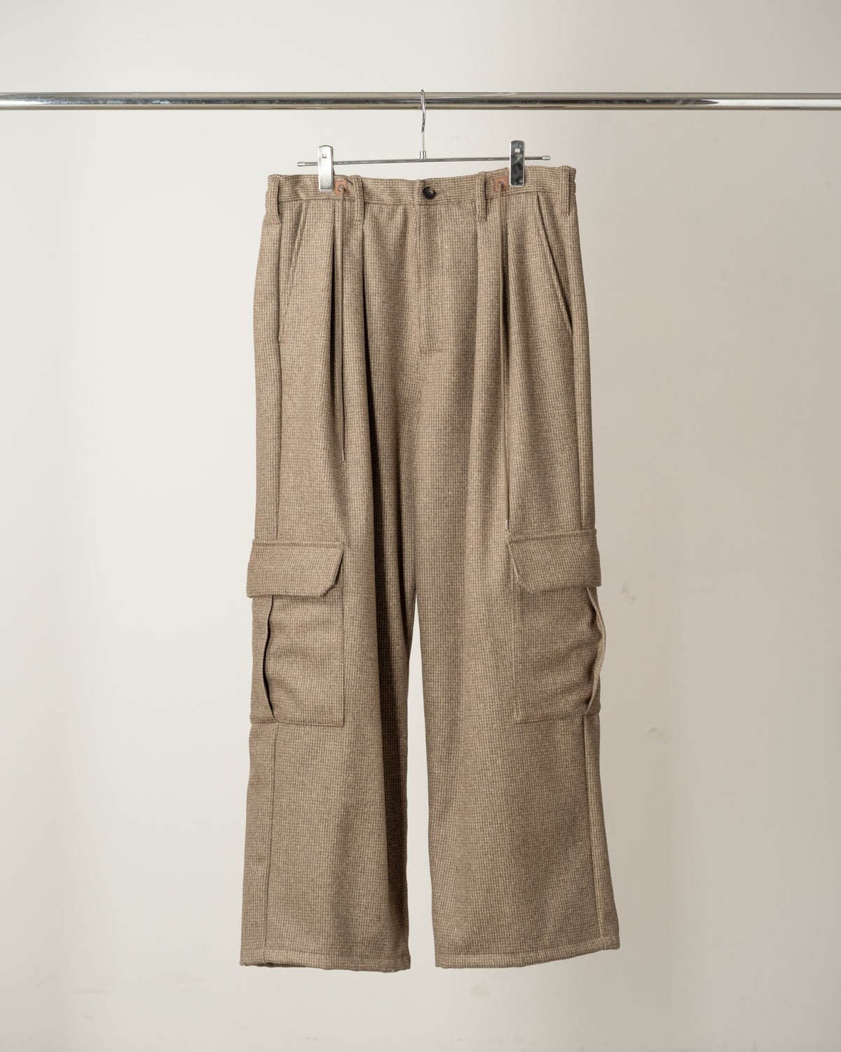 WOOL BLANCKET CARGO PANTS(BEIGE)