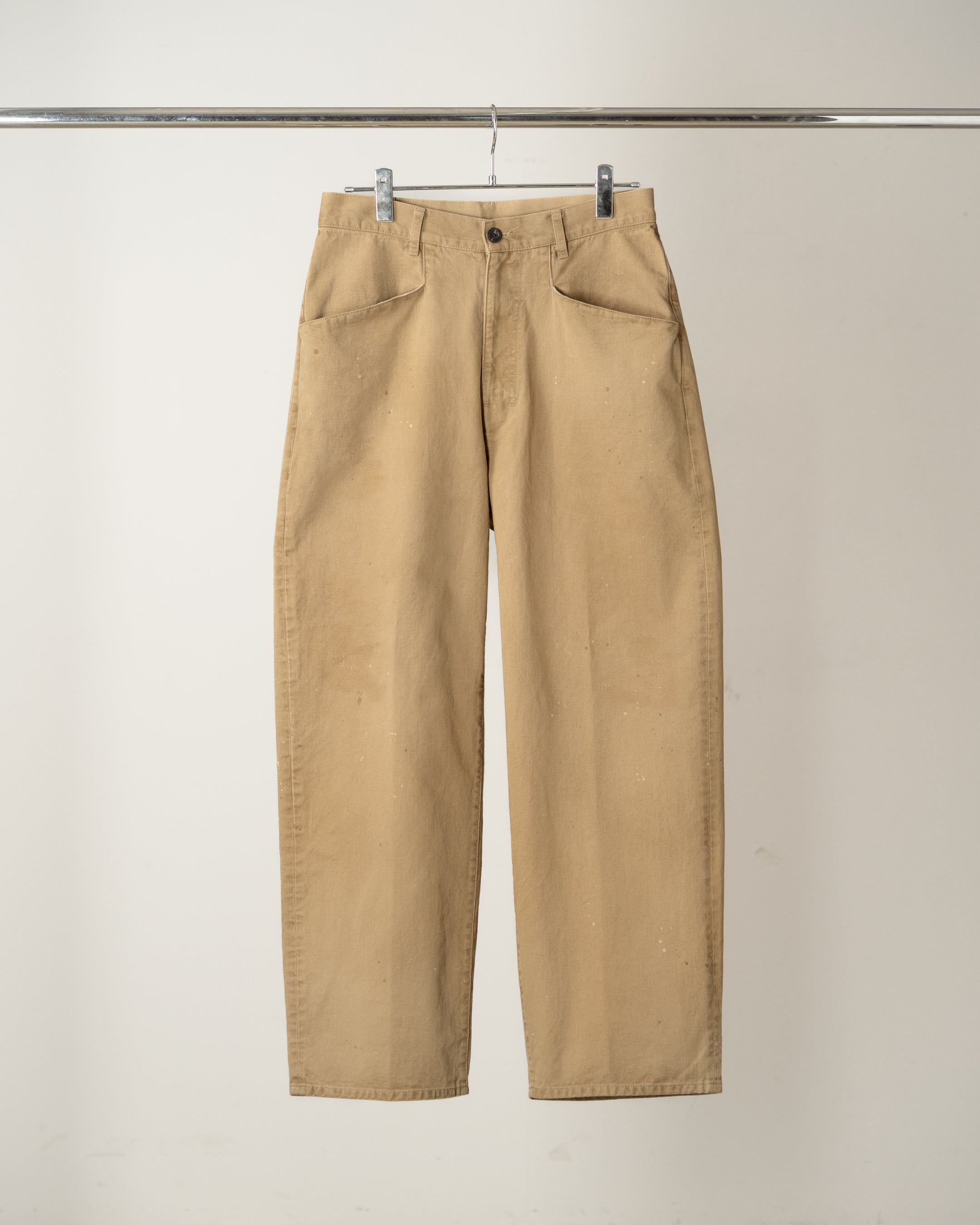 ち*坊様 26SS ANCELLM CHINO WIDE SLACKS ASH AGING CHINO SLACKS(BEIGE) – ANCELLM
