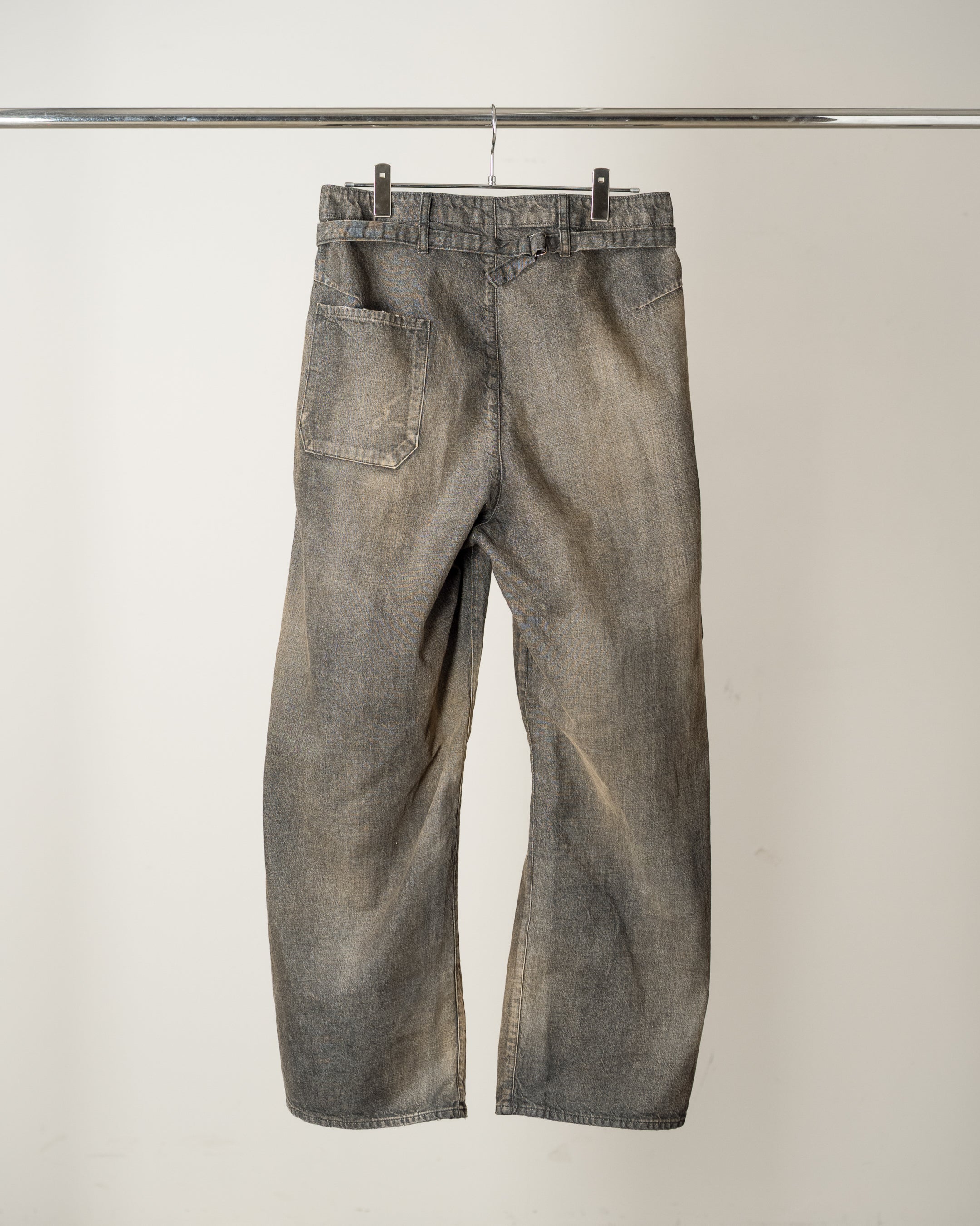DENIM PAINTER PANTS(BLACK) – ANCELLM