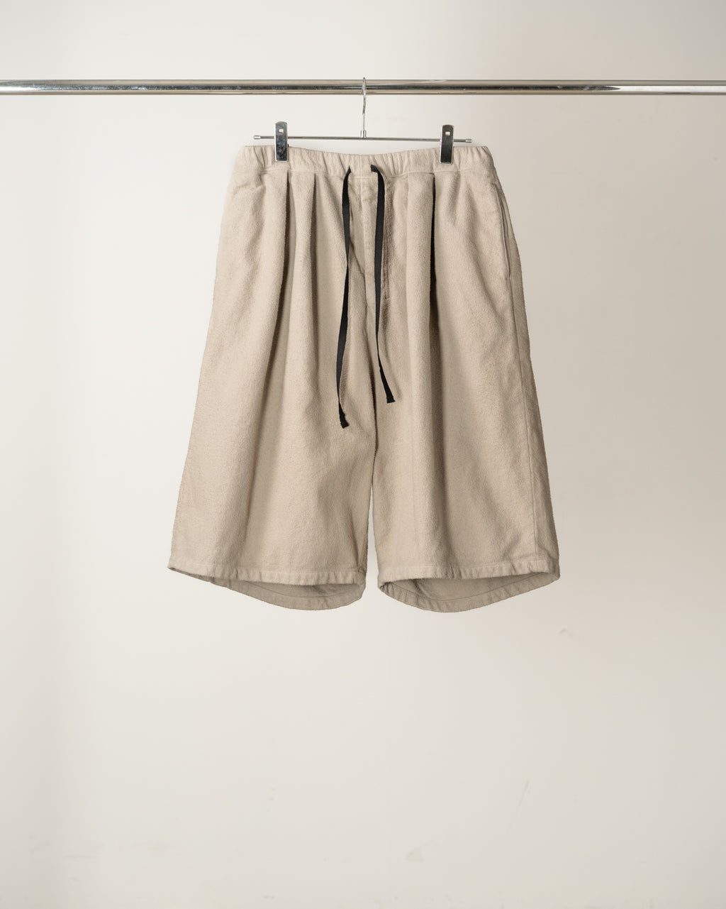 BRUSHED COTTON WIDE CROPPED PANTS(GREIGE)
