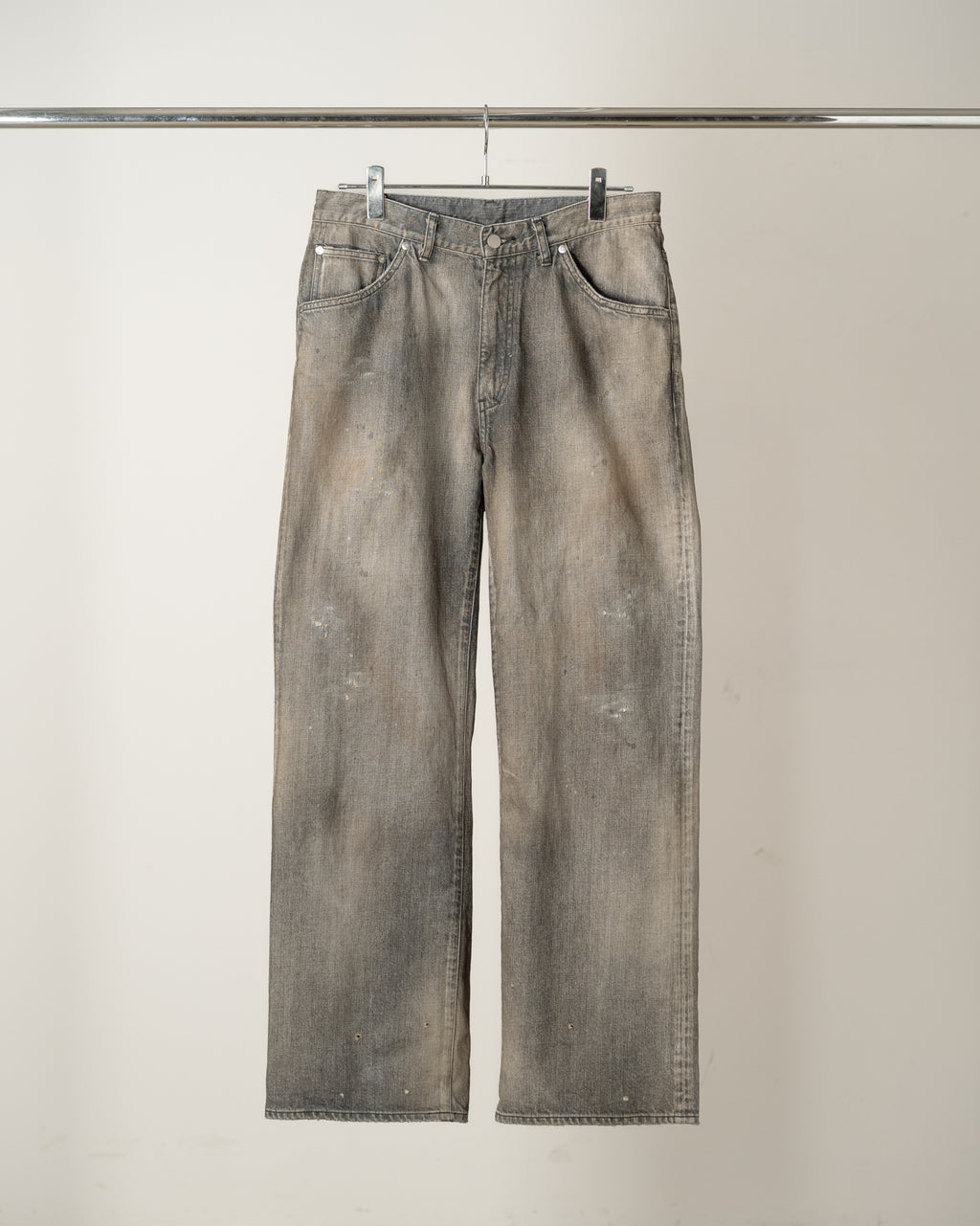 SHOE-CUT DENIM PANTS(BLACK)