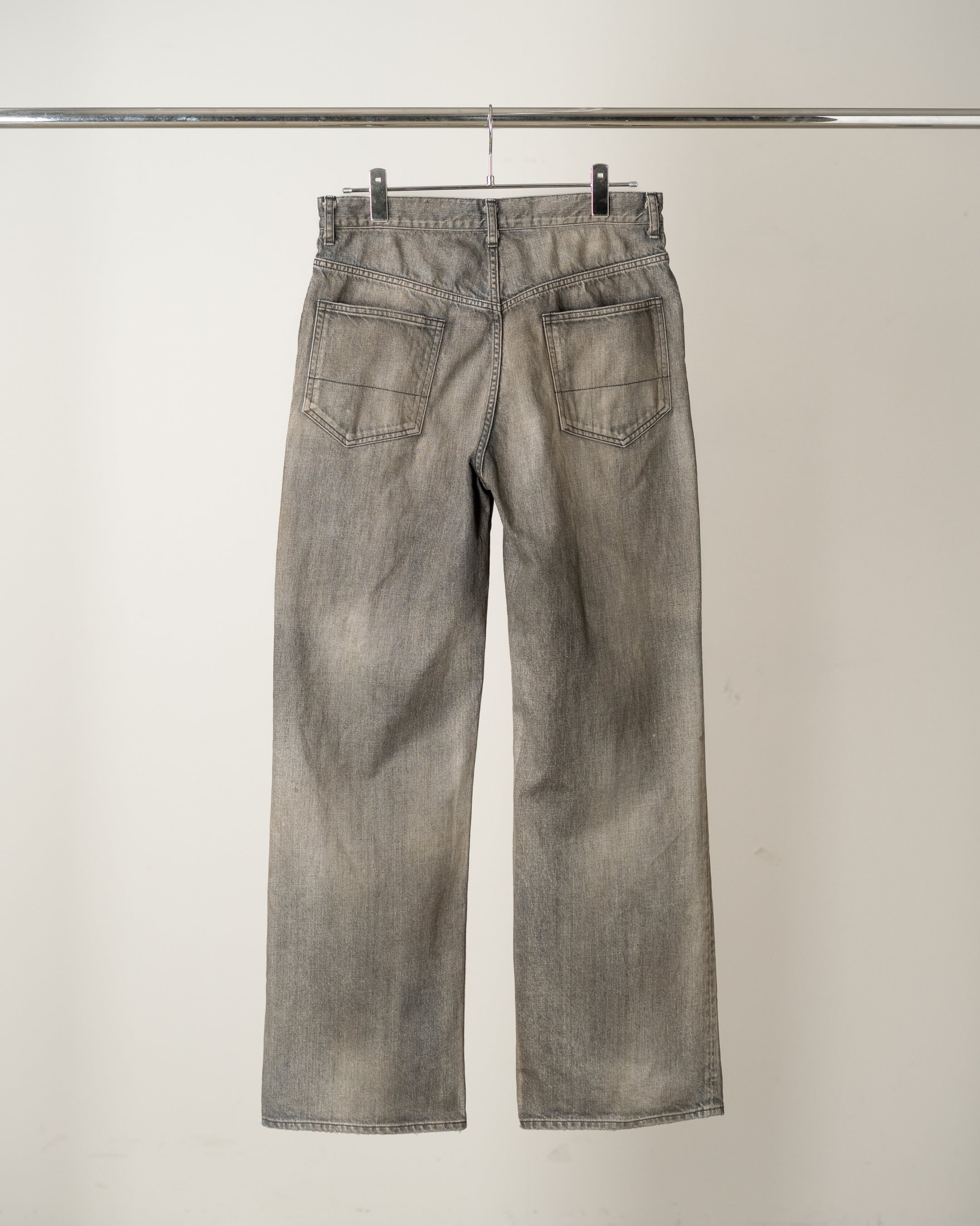 SHOE-CUT DENIM PANTS(BLACK) – ANCELLM