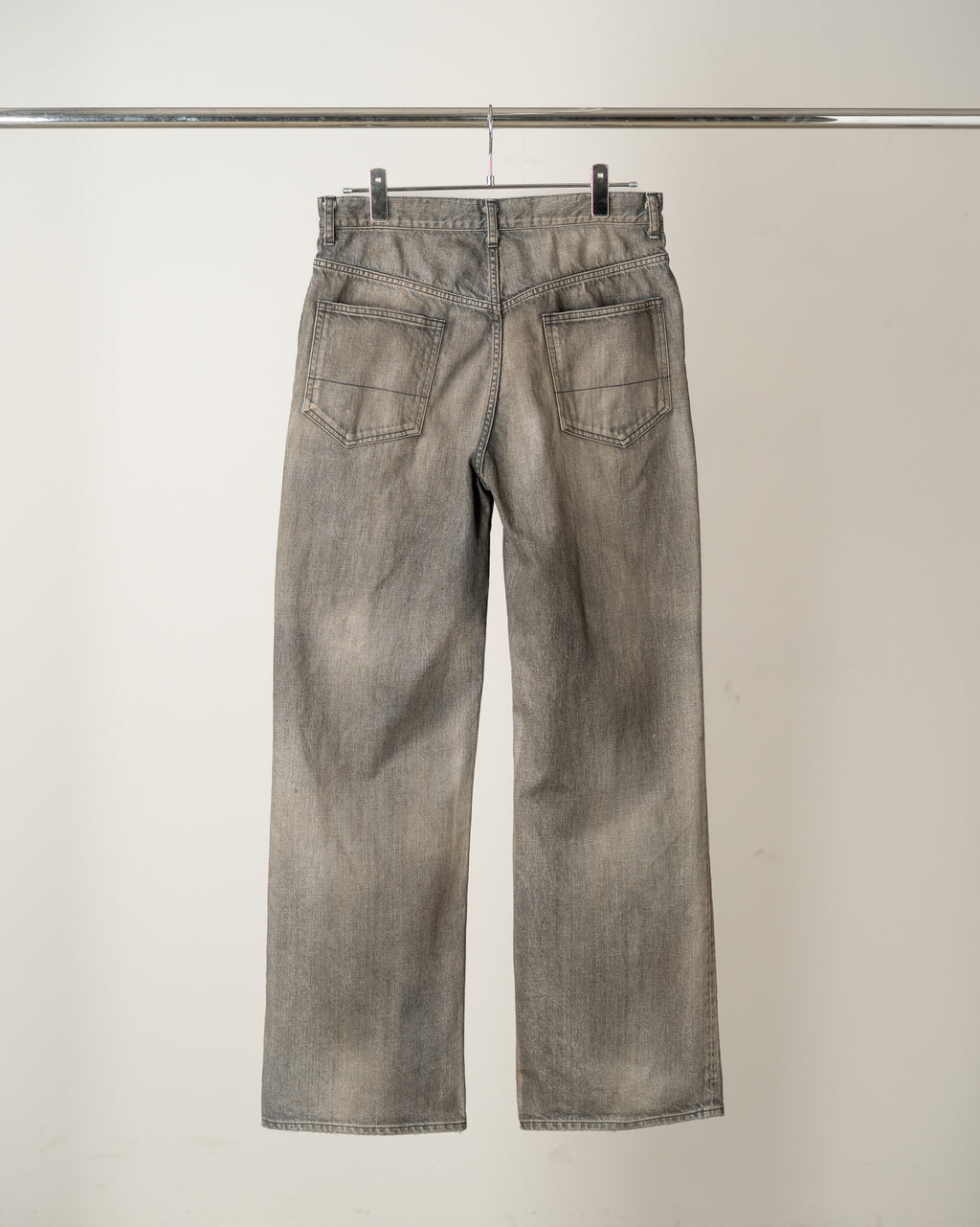 SHOE-CUT DENIM PANTS(BLACK)