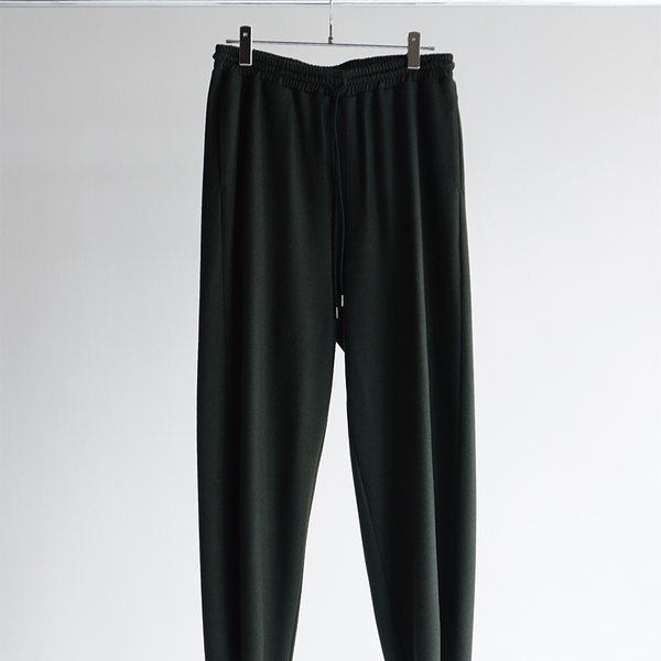 WOOL JERSEY STRAIGHT PANTS(GREEN) – ANCELLM