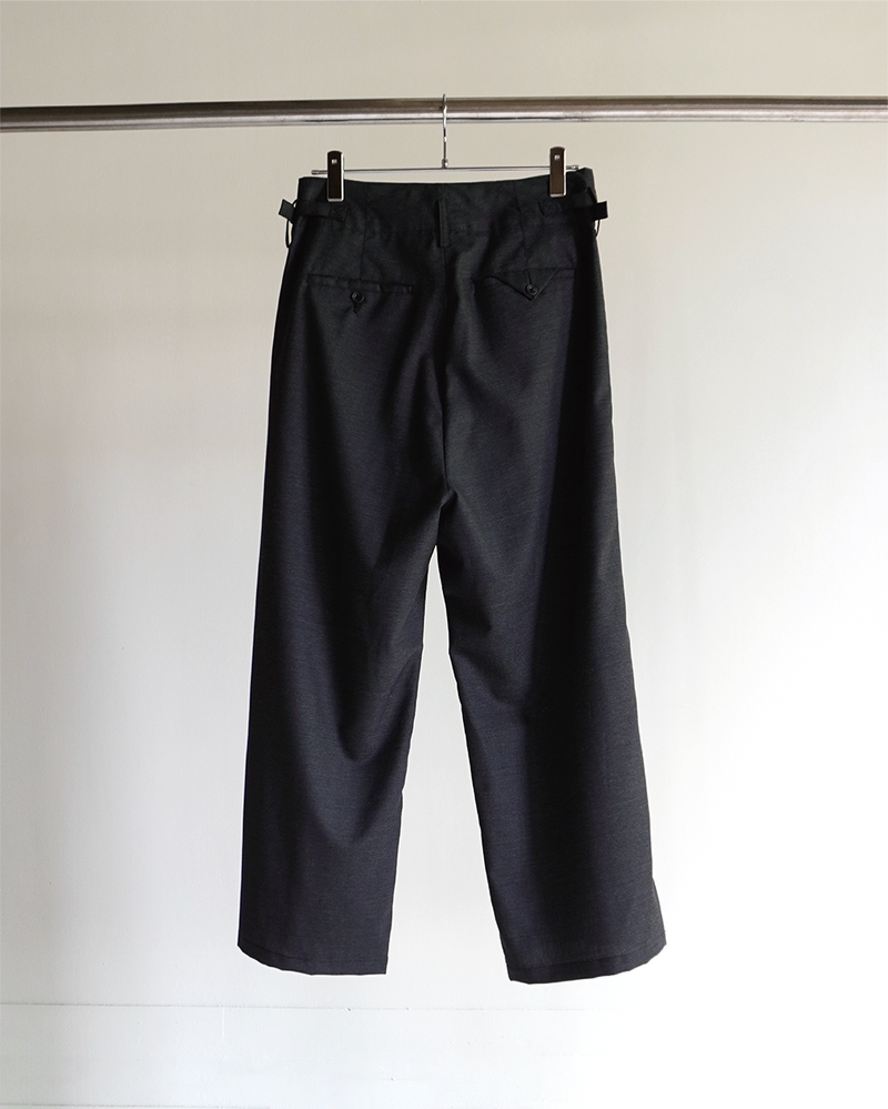 WOOL WIDE SLACKS(CHARCOAL)