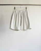 TUCK SWEAT SHORTS(WHITE)