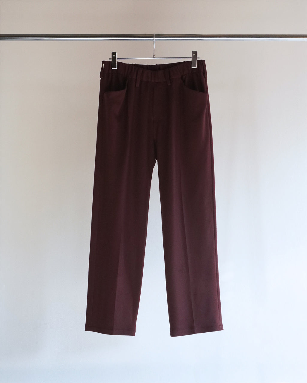 WOOL EASY SLACKS(BURGUNDY)