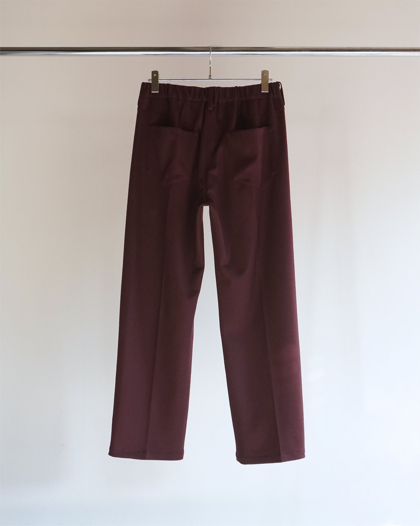 WOOL EASY SLACKS(BURGUNDY)