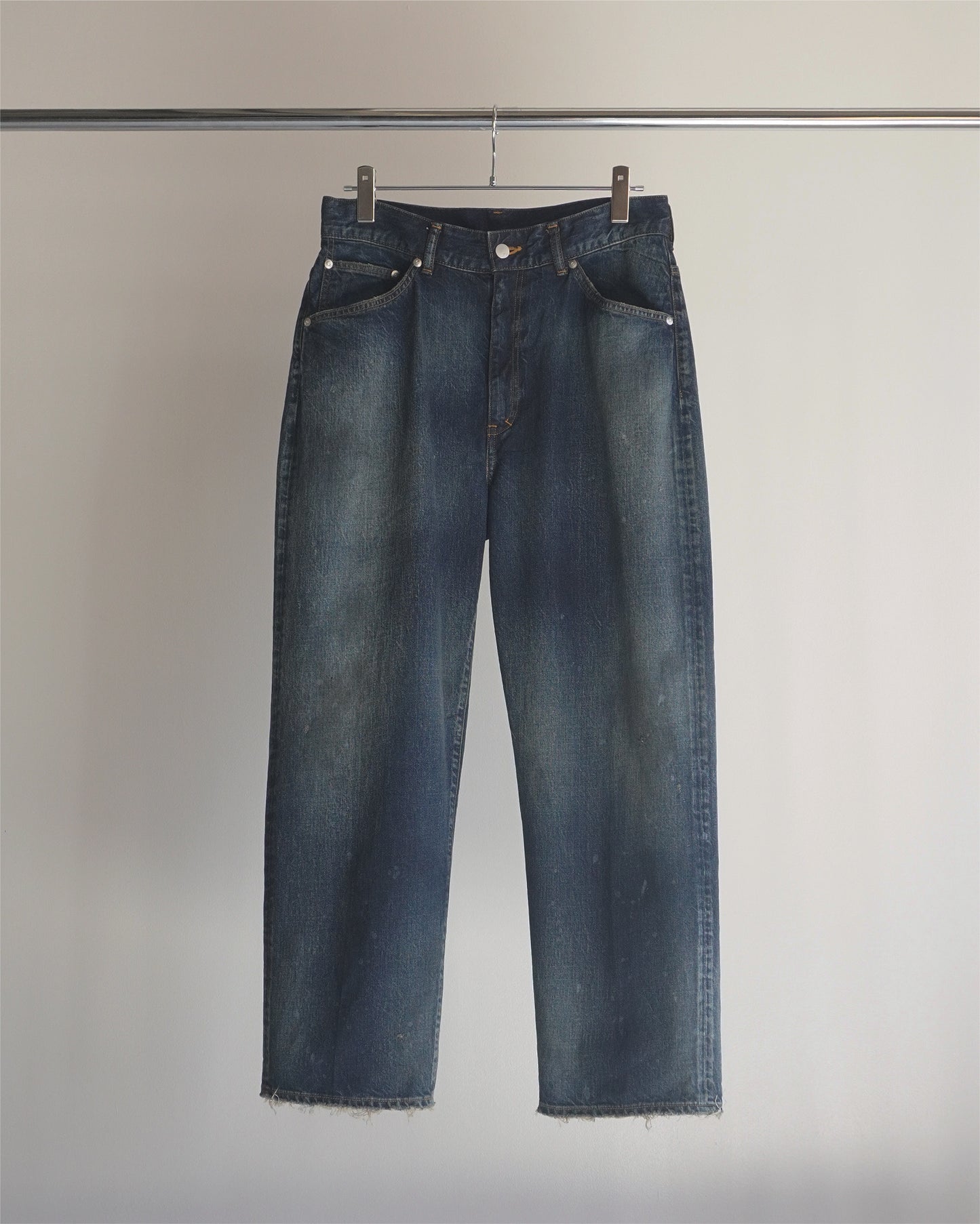 AGING TAPERED 5P DENIM PANTS(INDIGO)