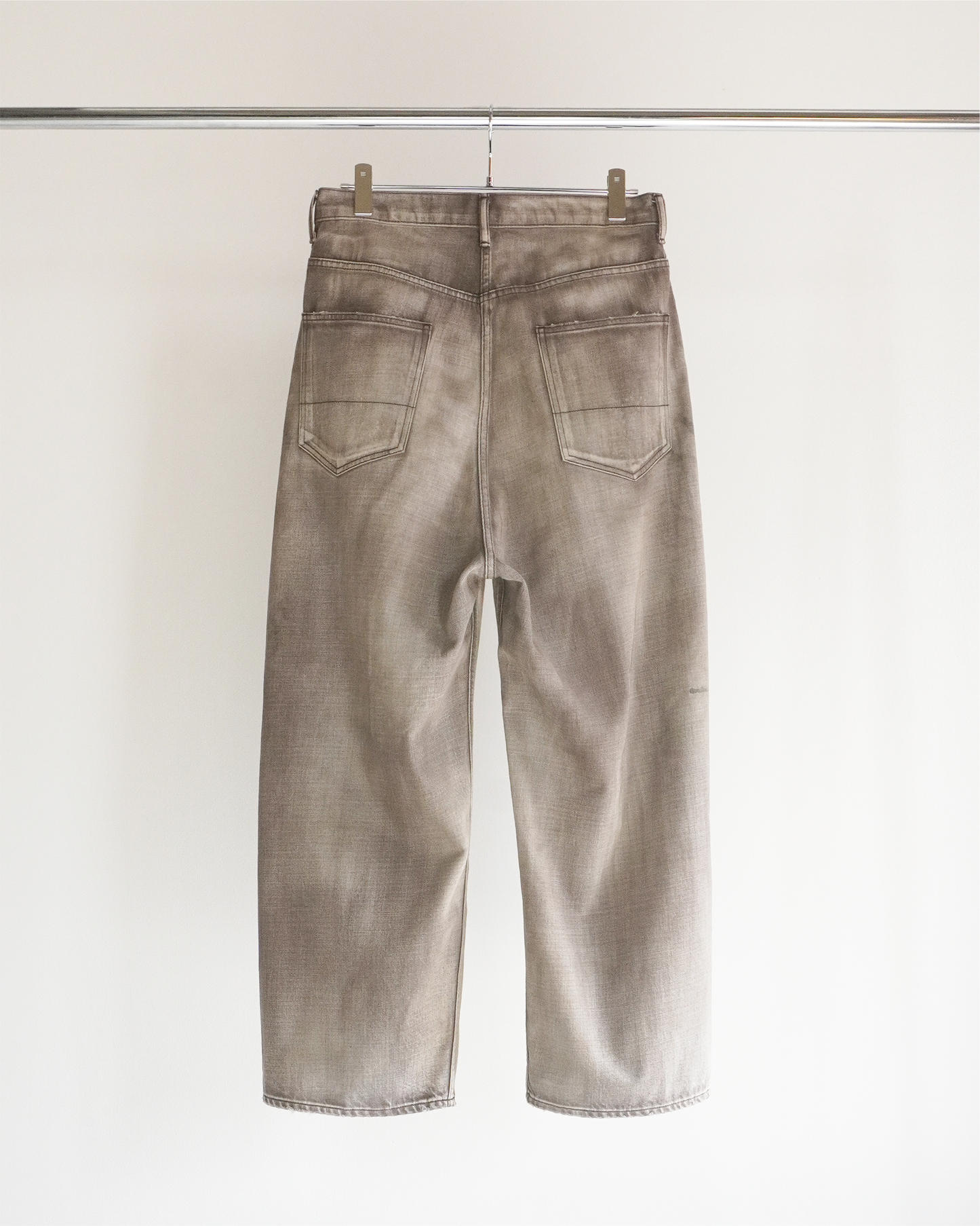 AGING WIDE DENIM 5P PANTS(BROWN)