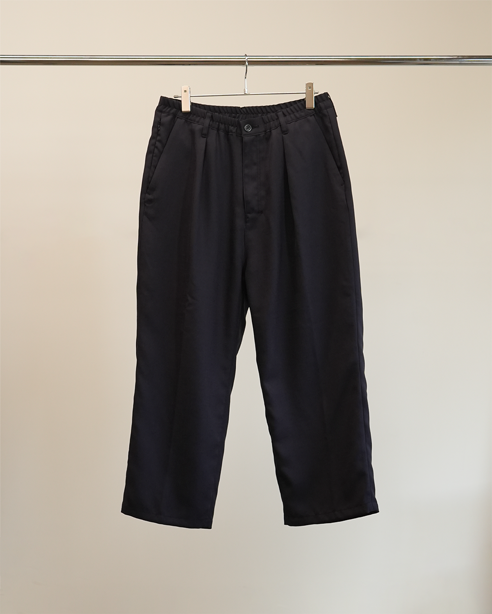 TA/W TUCK EASY SLACKS(NAVY)