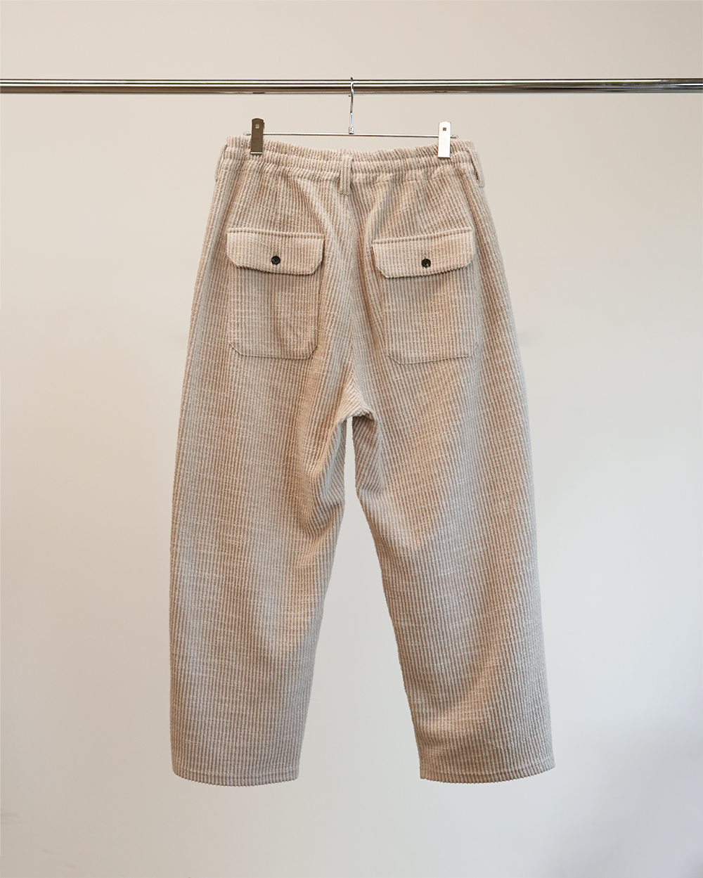CUT STRIPE EASY BAKER PANTS(BEIGE) – ANCELLM CUT STRIPE EASY BAKER PANTS(BEIGE) – ANCELLM