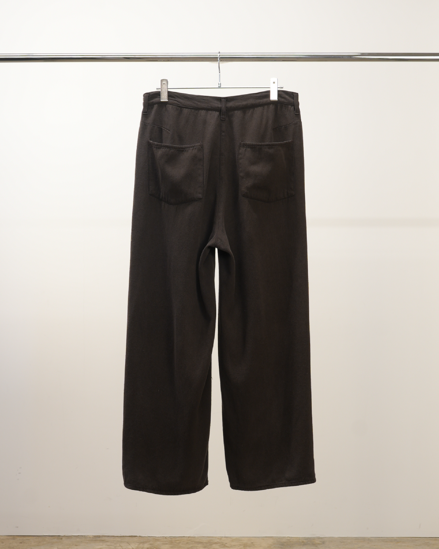 SILK WIDE SLACKS(D.OLIVE)