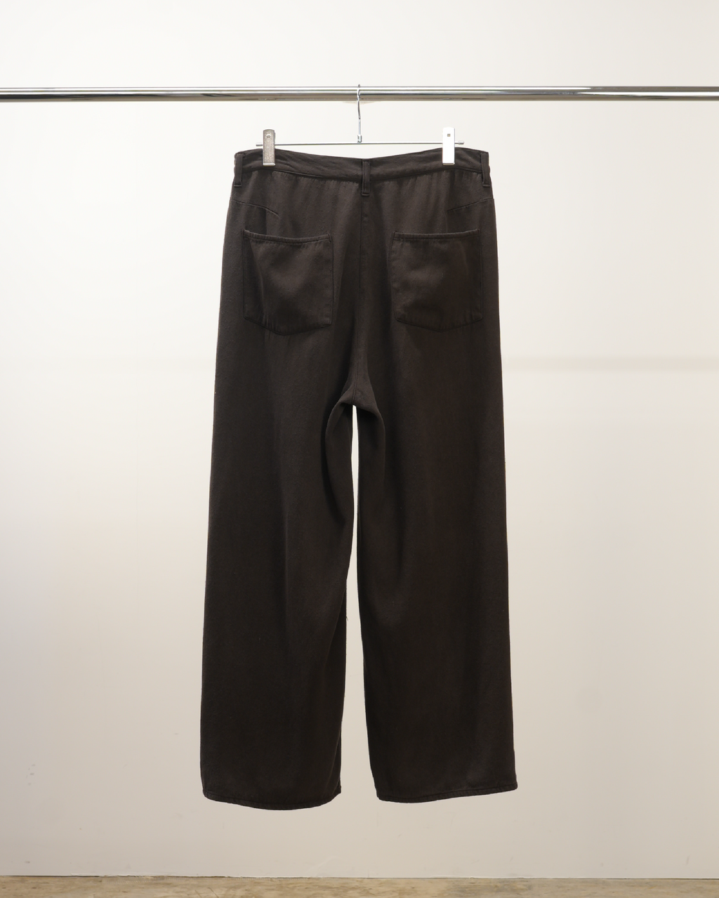 SILK WIDE SLACKS(D.OLIVE)