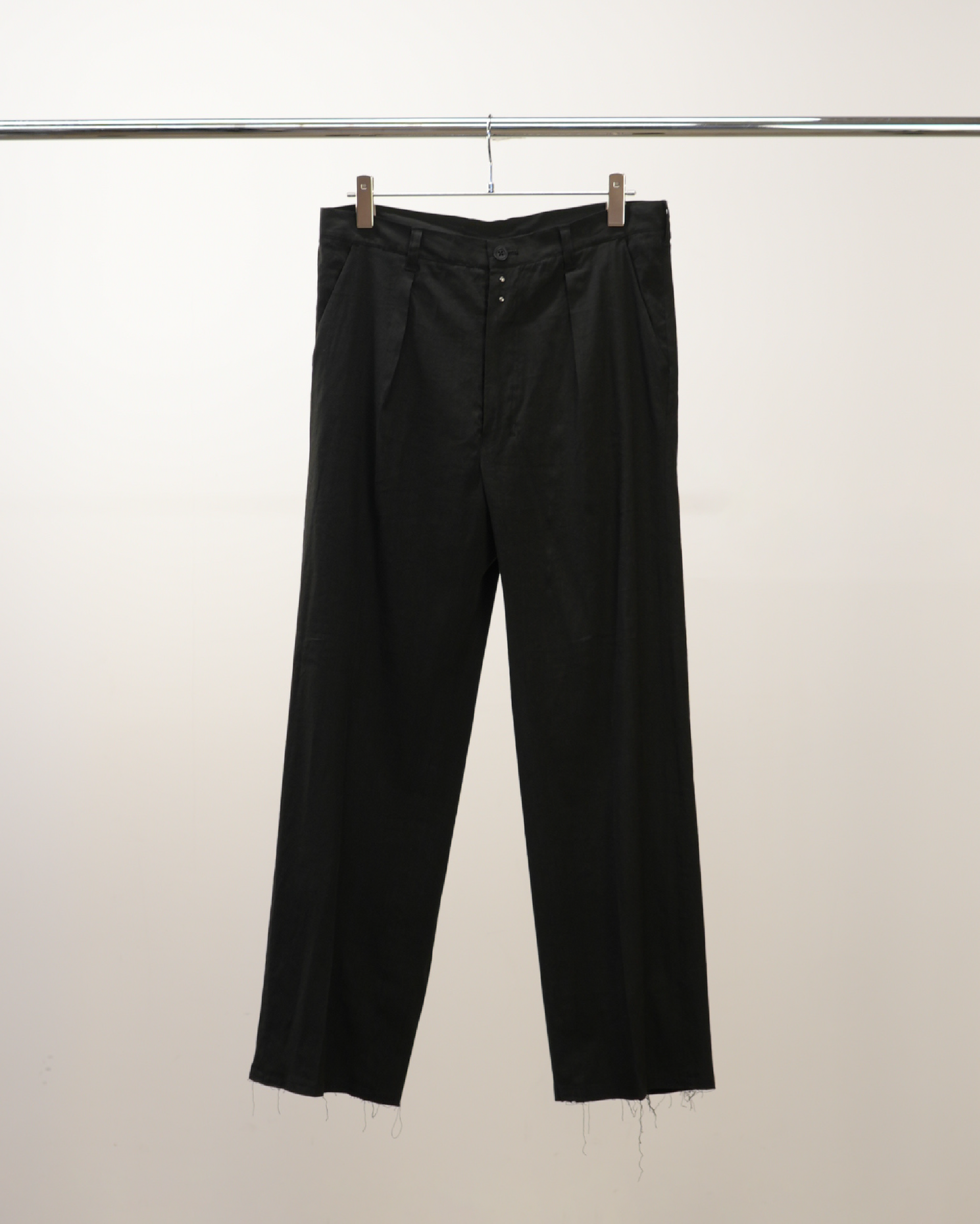 SHOE CUT SLACKS(BLACK) – ANCELLM SHOE CUT SLACKS(BLACK) – ANCELLM