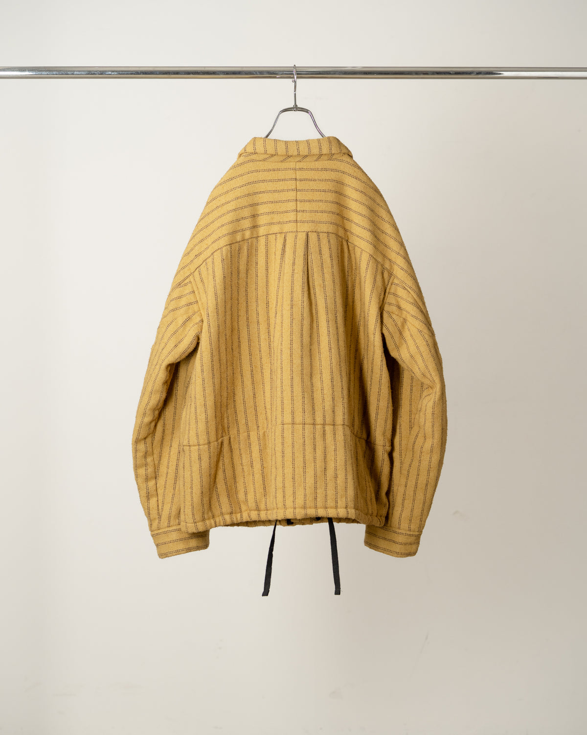 STRIPE PADDED SHIRT(MUSTARD)