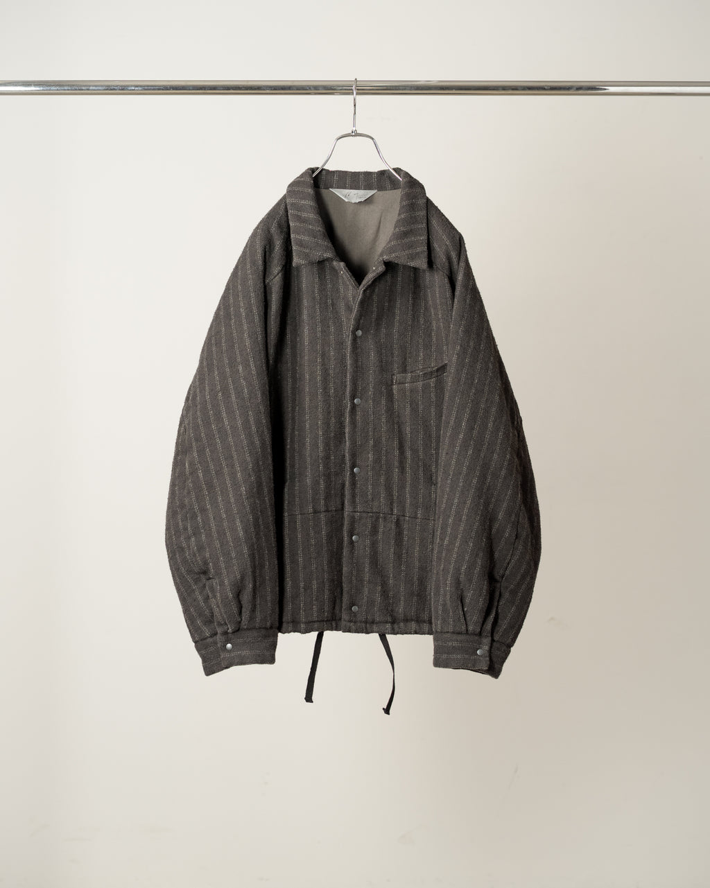 STRIPE PADDED SHIRT(BLACK)
