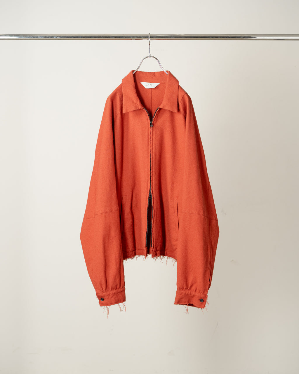 SHRINK WOOL ZIP-UP SHIRT JACKET(F.RED)