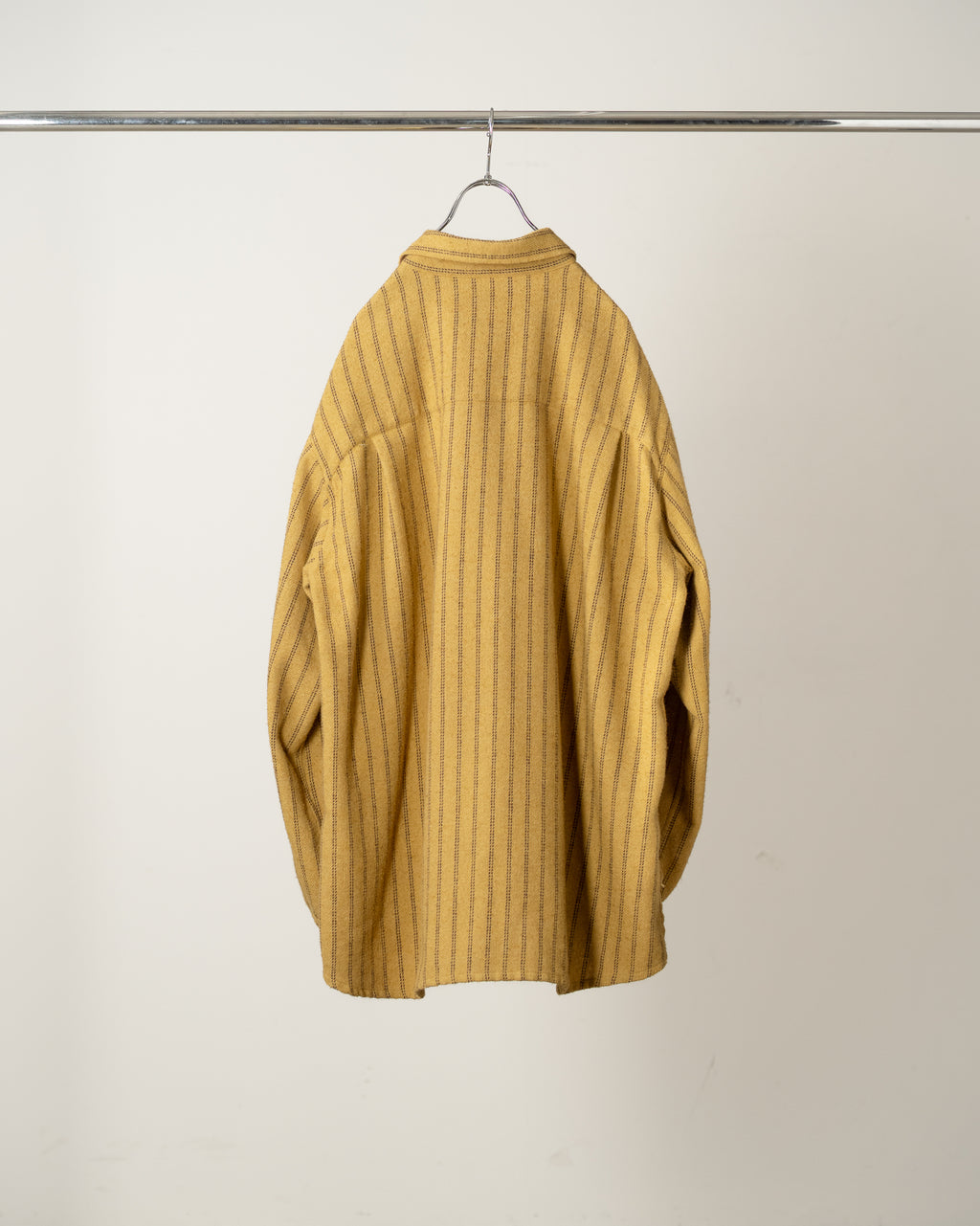 STRIPE BOXY WORK SHIRT(MUSTARD)