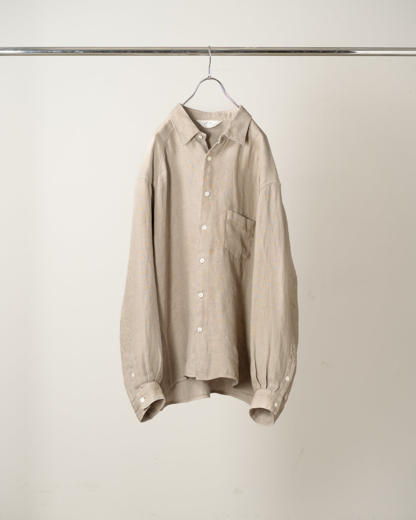 LINEN OVER SHIRT(BEIGE)