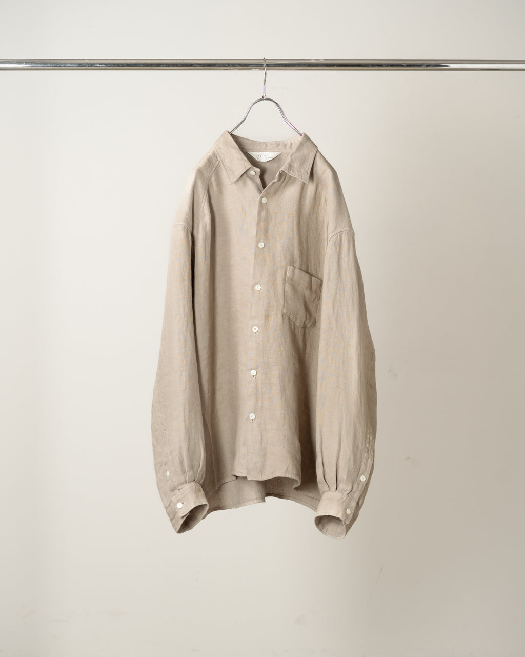 LINEN OVER SHIRT(BEIGE)