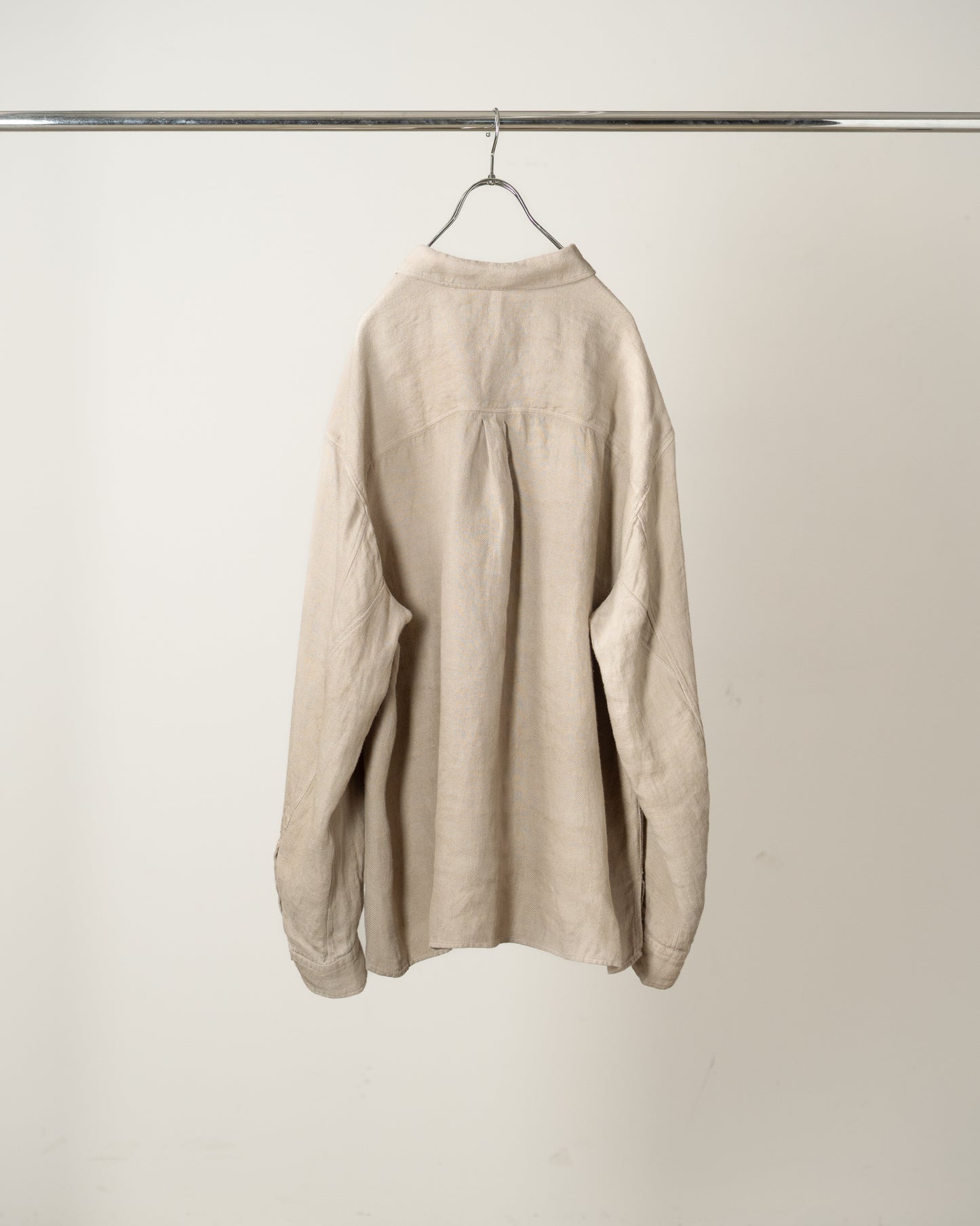 LINEN OVER SHIRT(BEIGE)