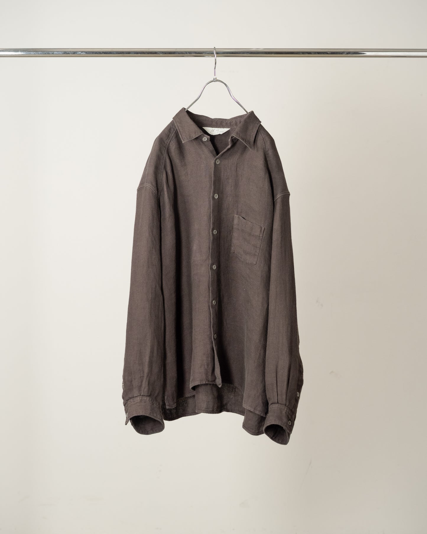 LINEN OVER SHIRT(BROWN)
