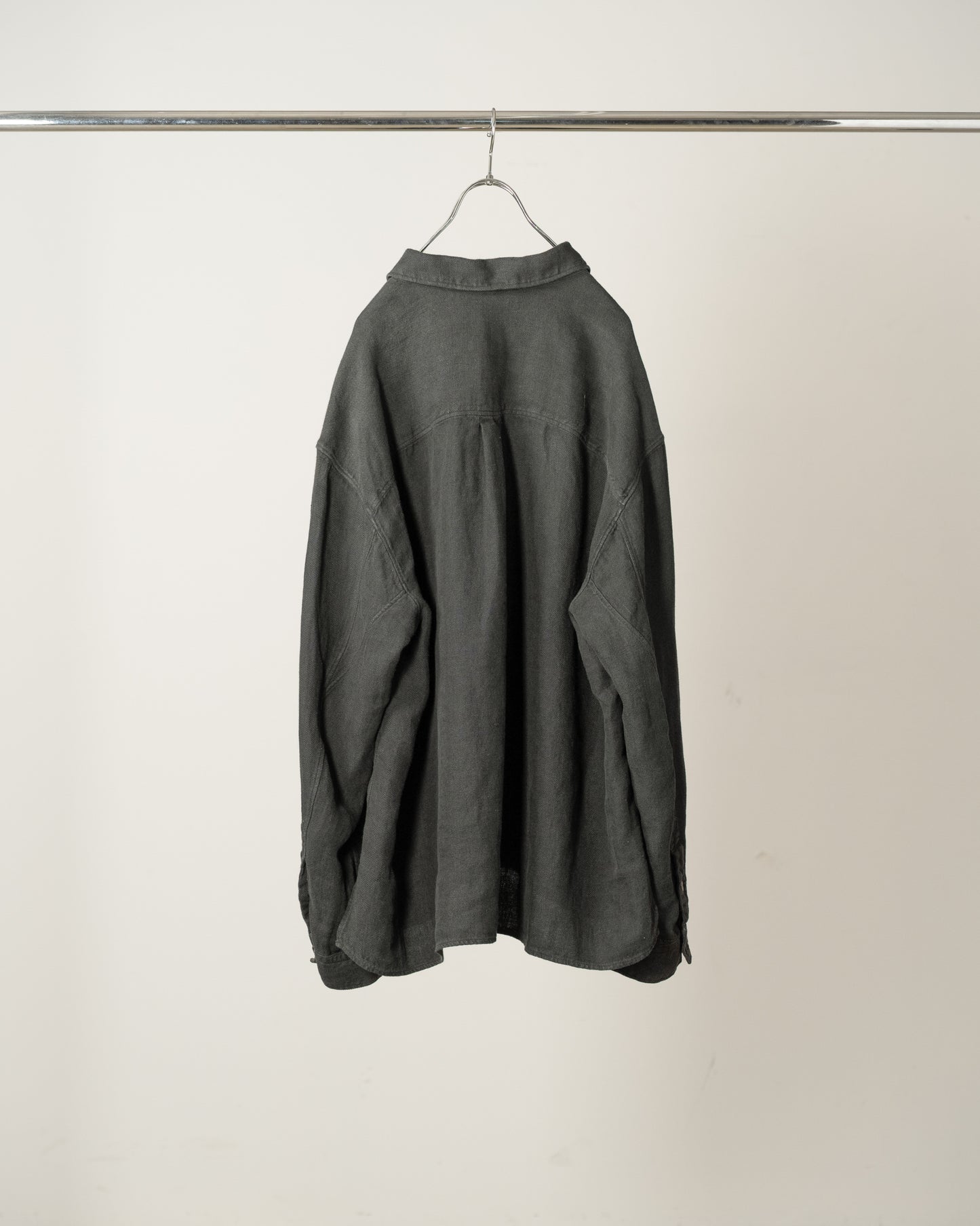 LINEN OVER SHIRT(BLACK)