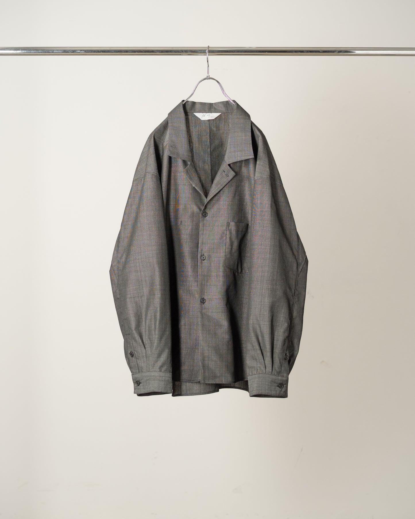 WOOL HAKEME TAILORED SHIRT(BLACK)
