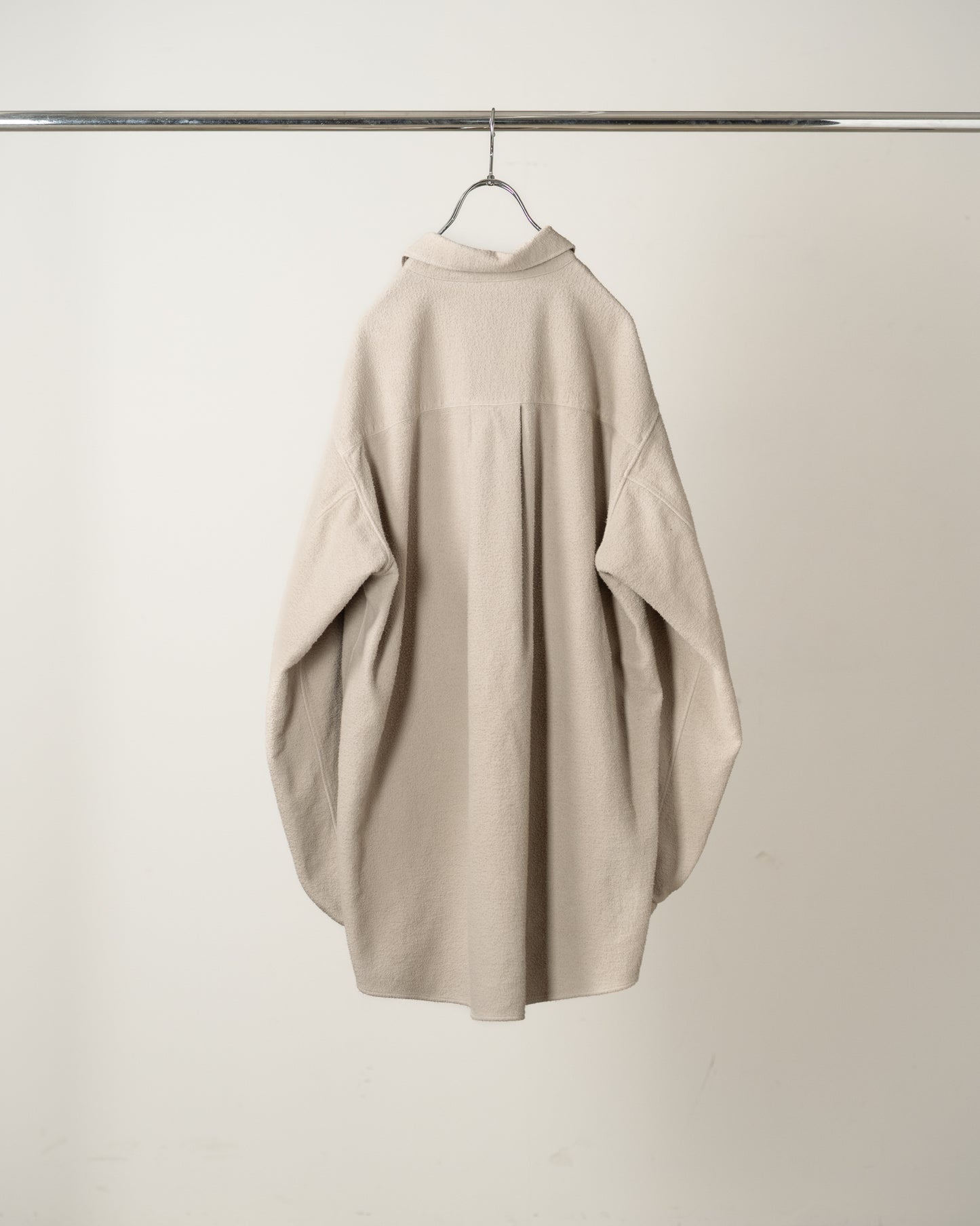 BRUSHED COTTON OVER SHIRT(GREIGE)