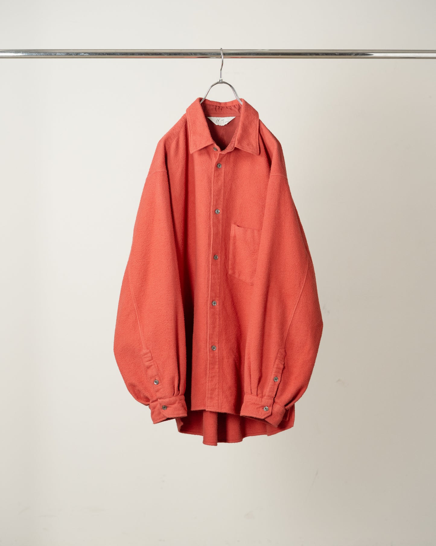 BRUSHED COTTON OVER SHIRT(F.RED)