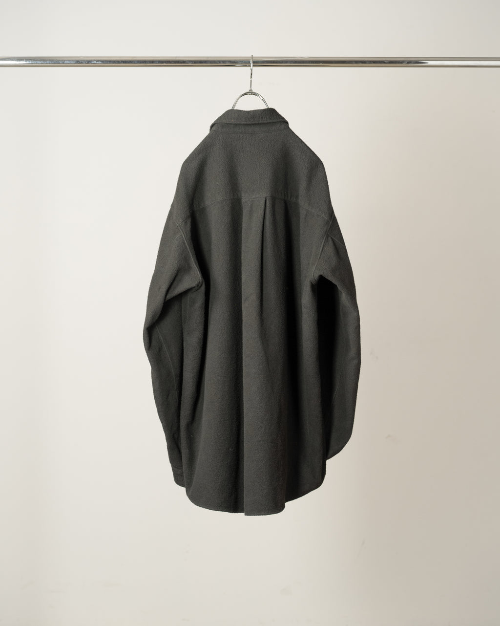 BRUSHED COTTON OVER SHIRT(BLACK)