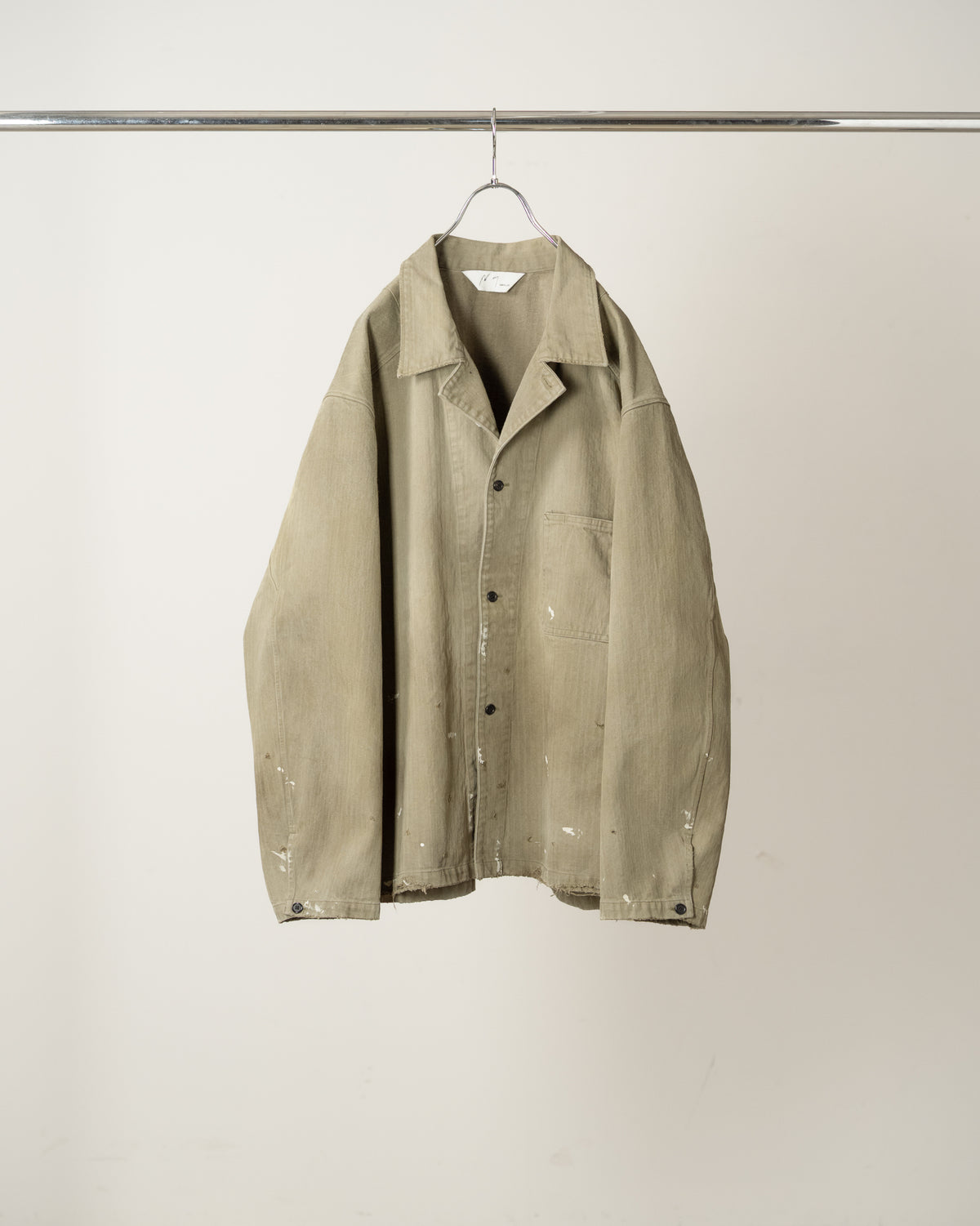 HERRINGBONE WORK SHIRT(M.GREEN)