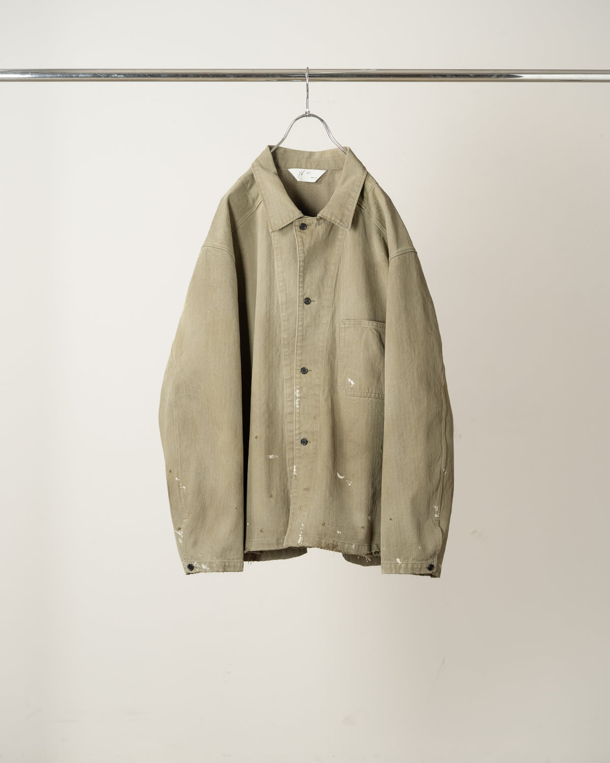 HERRINGBONE WORK SHIRT(M.GREEN)