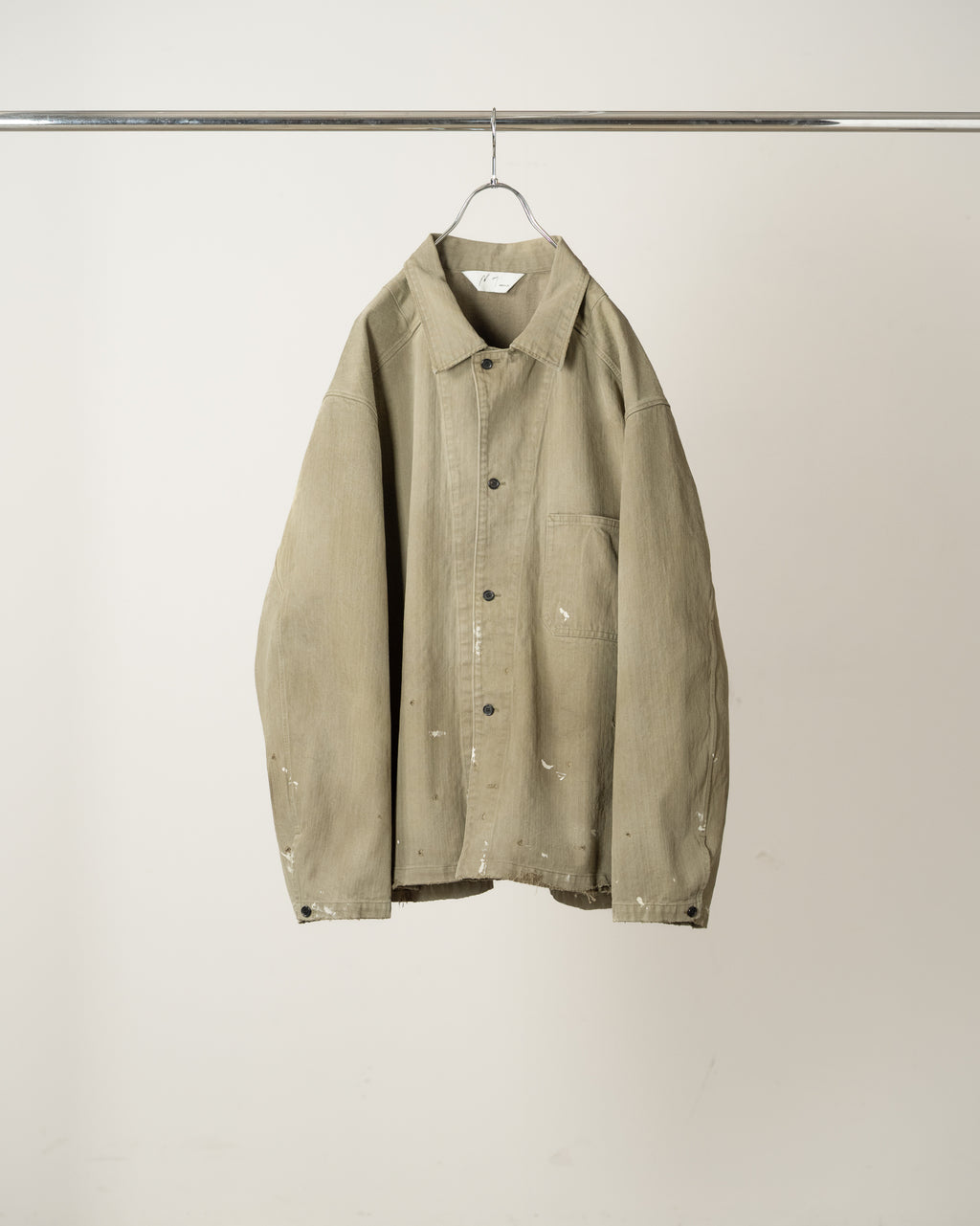 HERRINGBONE WORK SHIRT(M.GREEN)