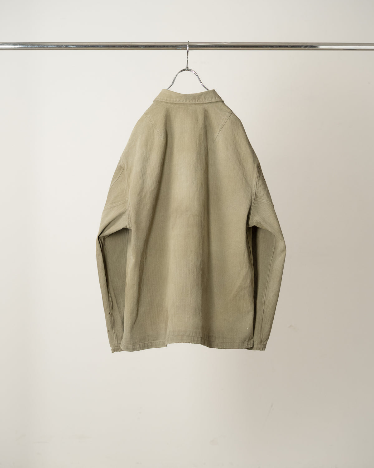 HERRINGBONE WORK SHIRT(M.GREEN)